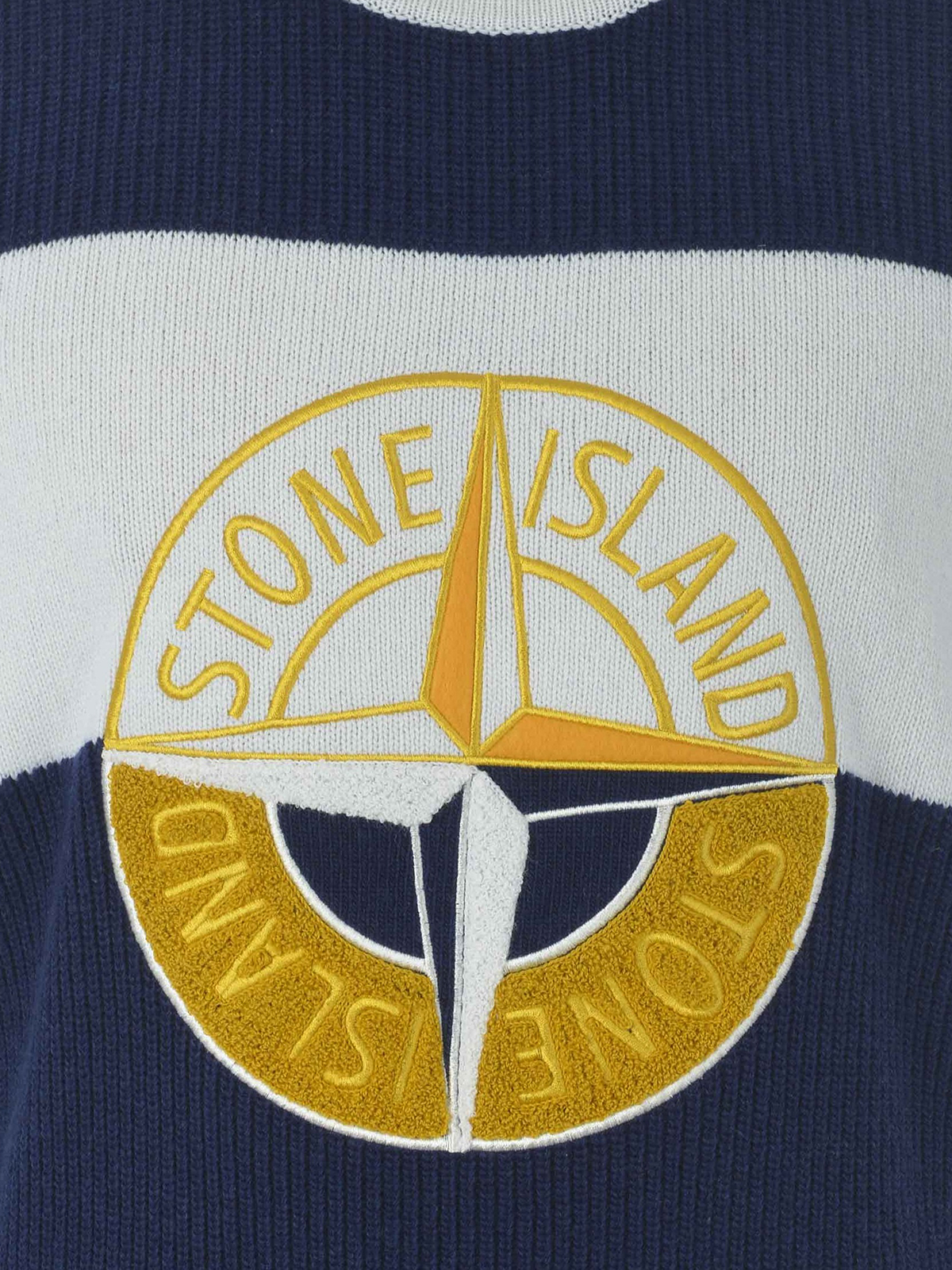 Crew necks Stone Island - Wind rose striped wool sweater - 583B7V0026