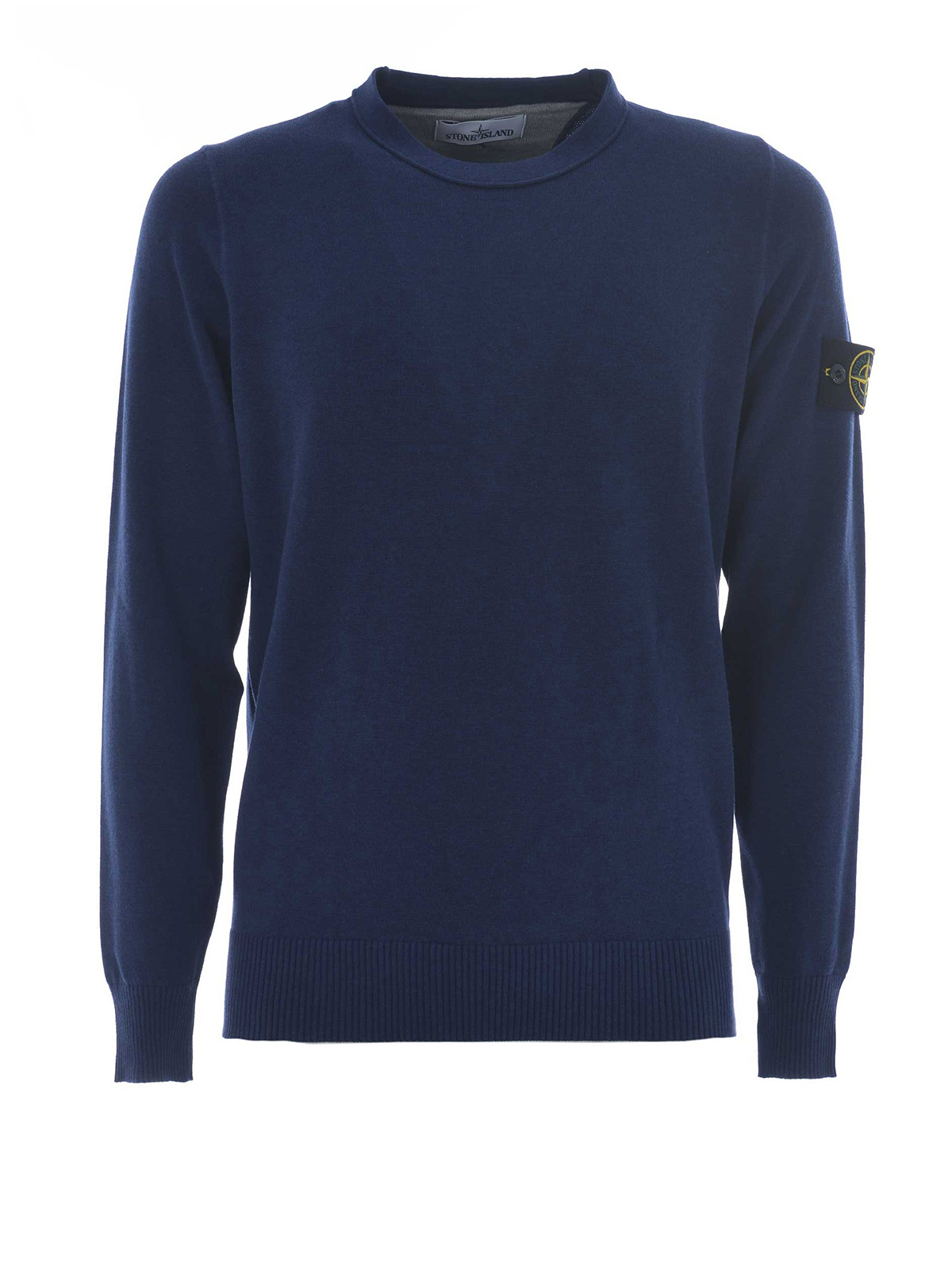 Crew necks Stone Island - Blue cotton crew neck sweater - 537B2V0026