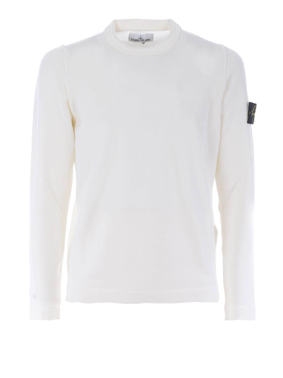 Wool blend sweater in white 