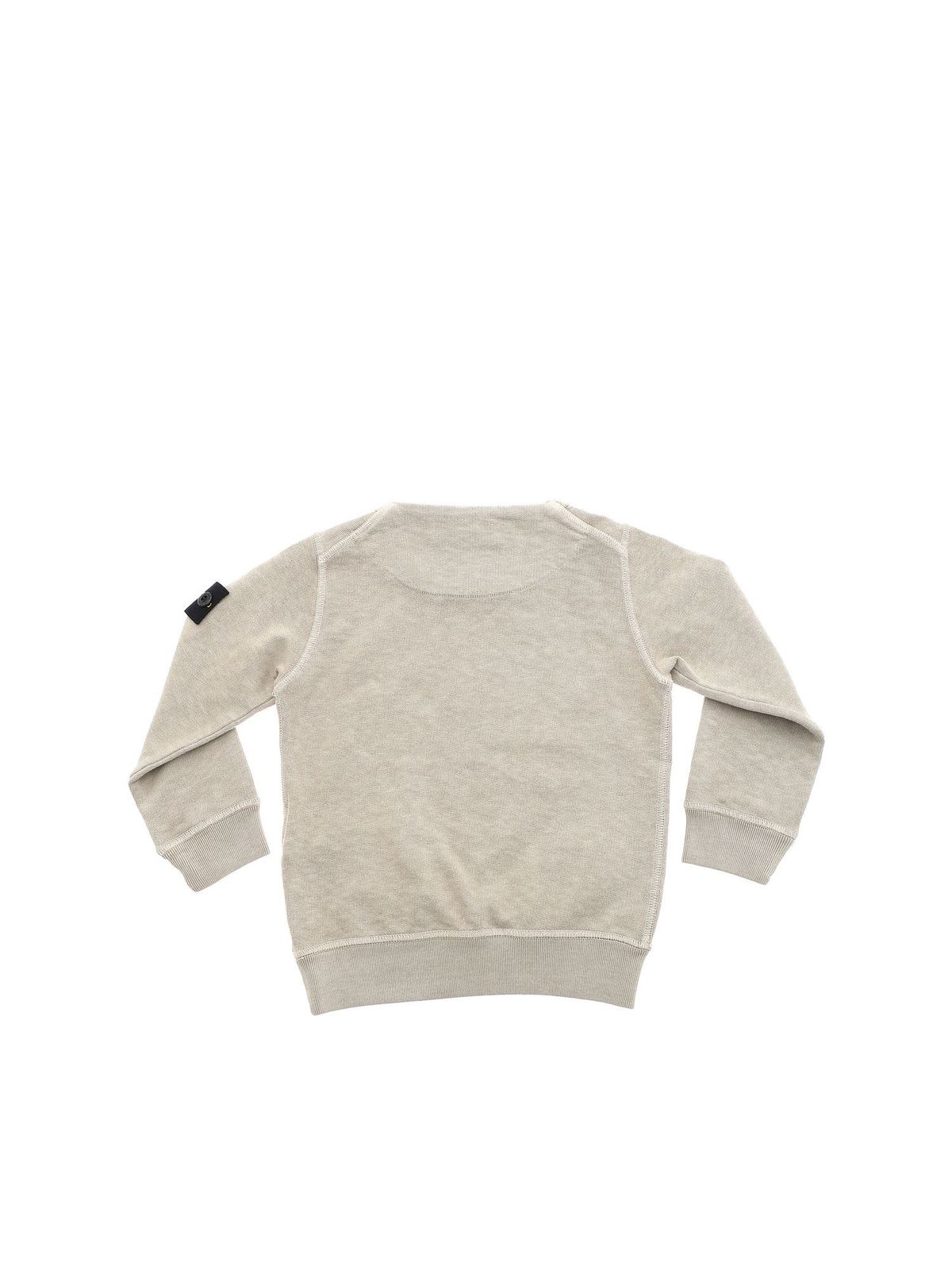 Branded pullover in faded sand color 