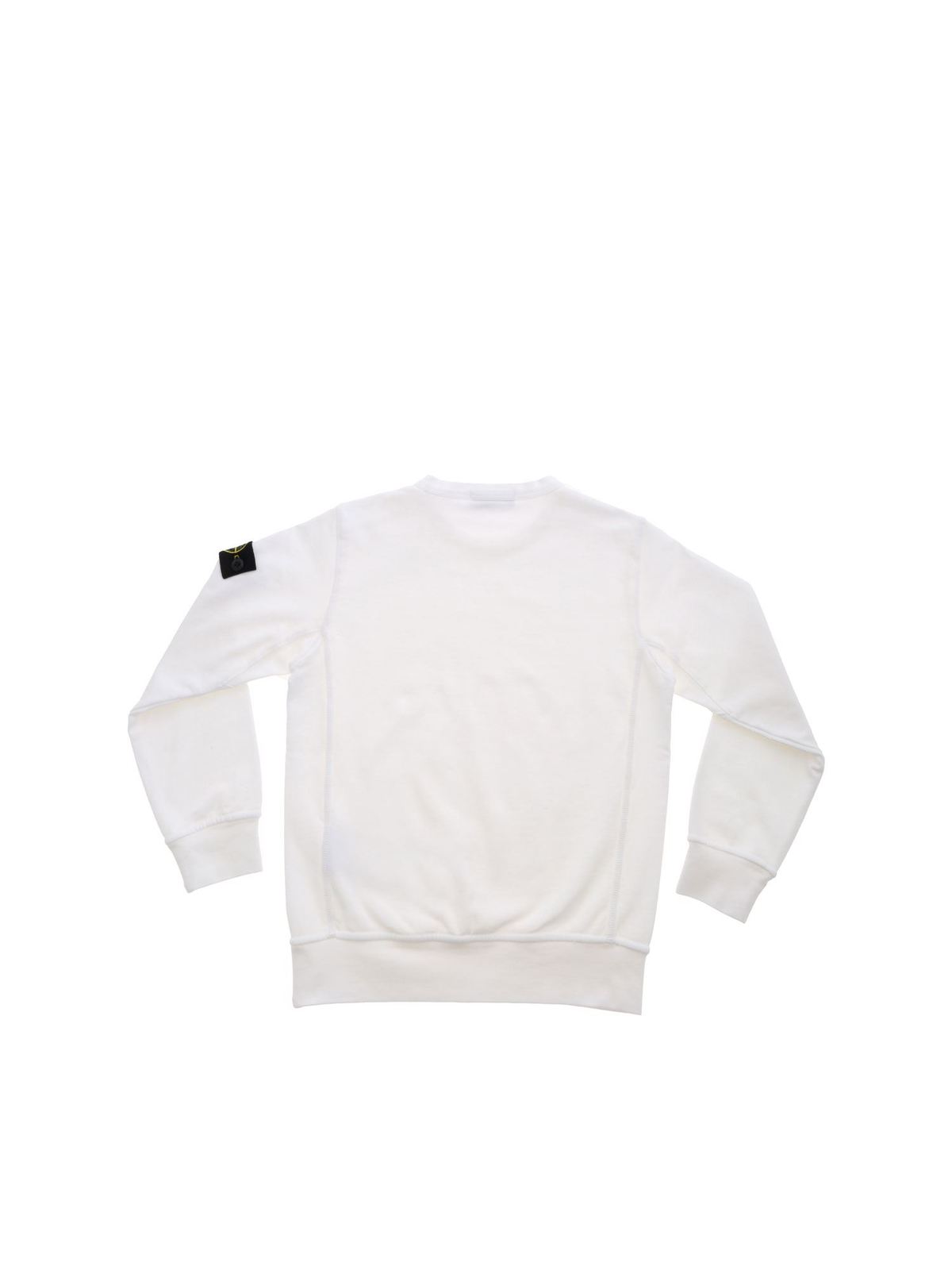 stone island junior white sweatshirt