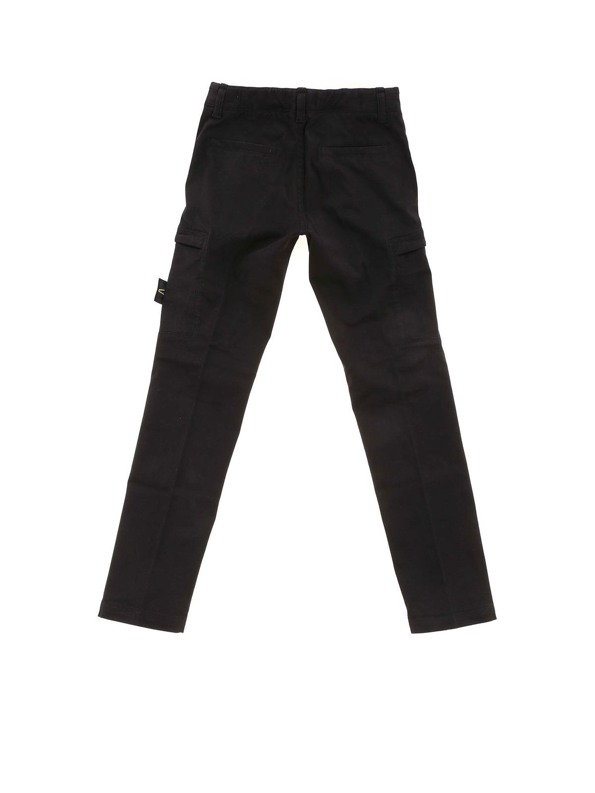 Stone Island Junior - Cargo pants in black - trousers - 731630814V0029