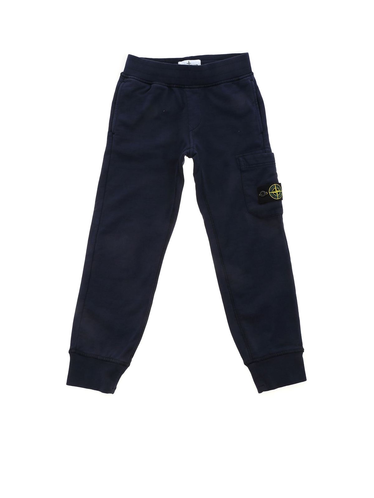 STONE ISLAND JUNIOR POCKET TRACKPANTS IN BLUE