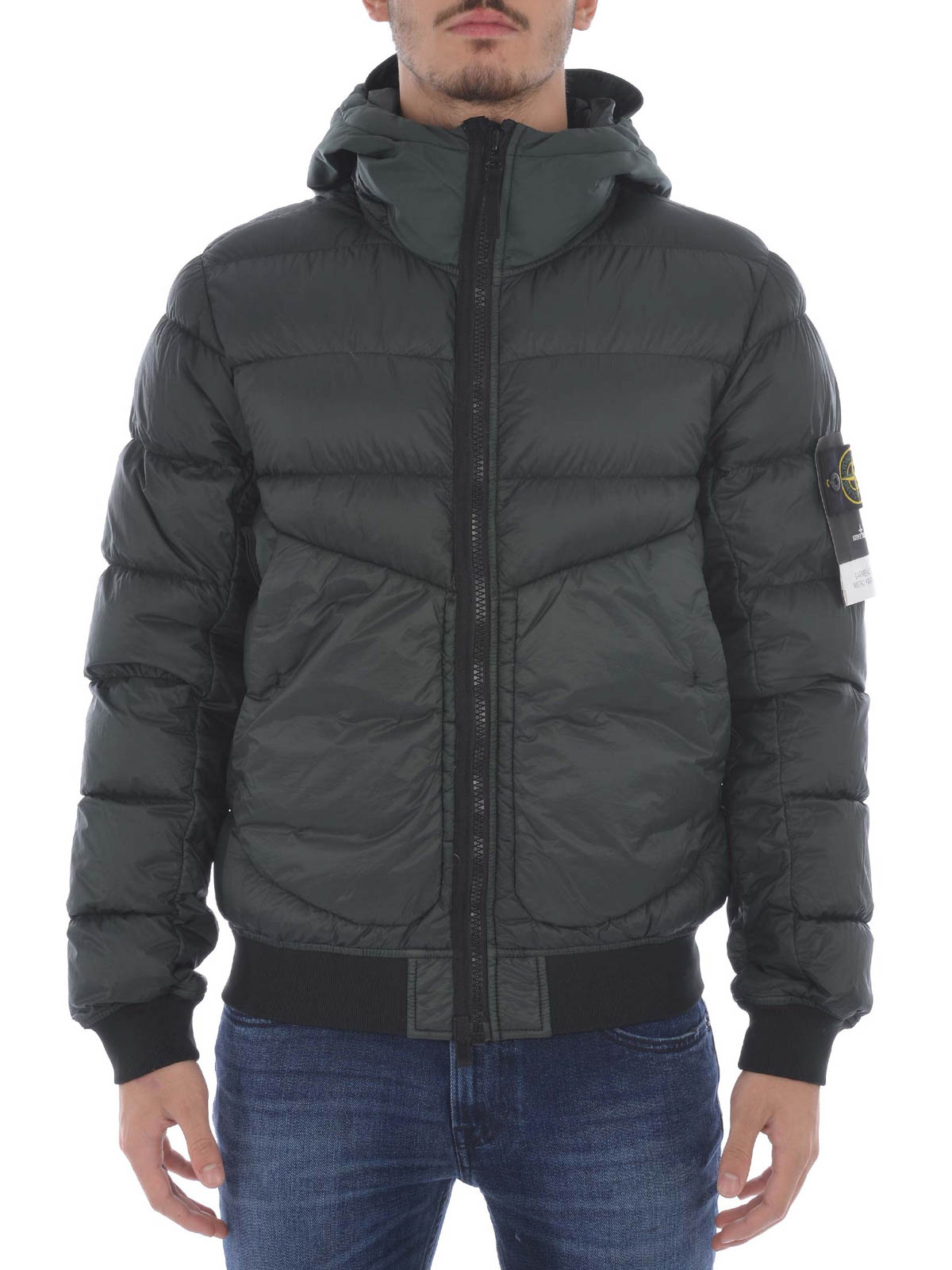 Padded jackets Stone Island - GARMENT DYED MICRO YARN DOWN JACKET ...