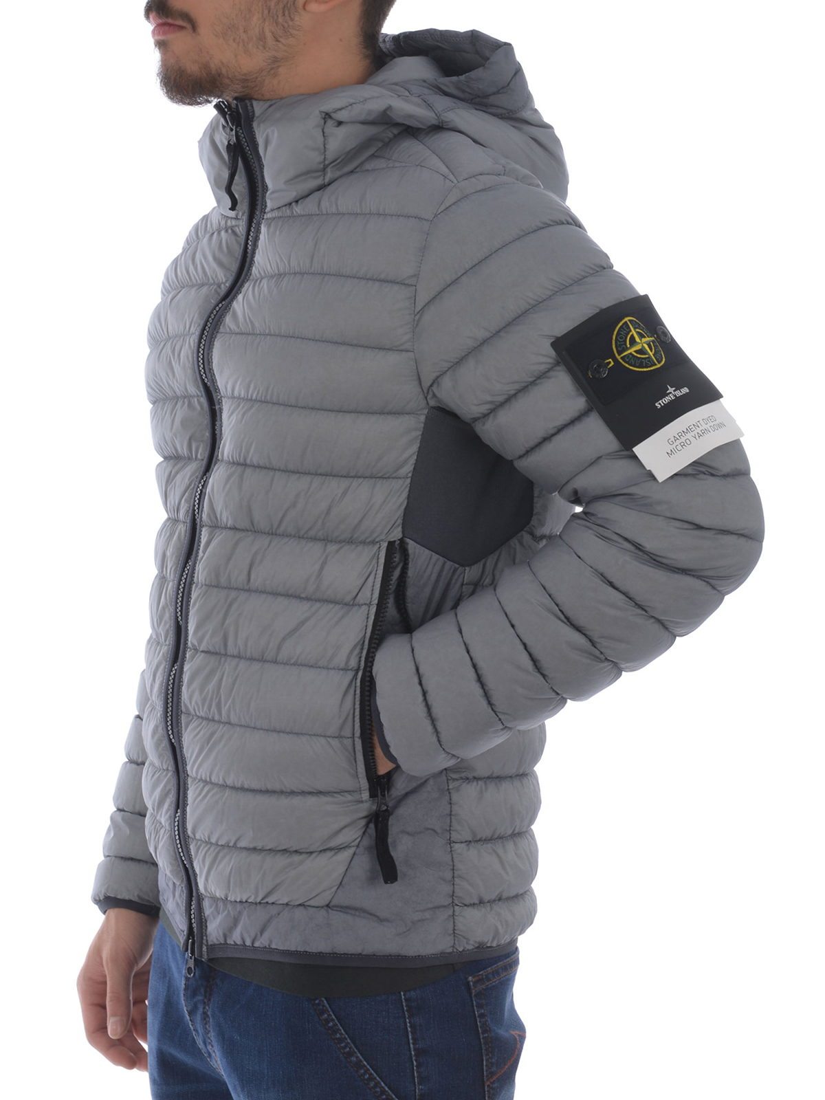 stone island gray jacket