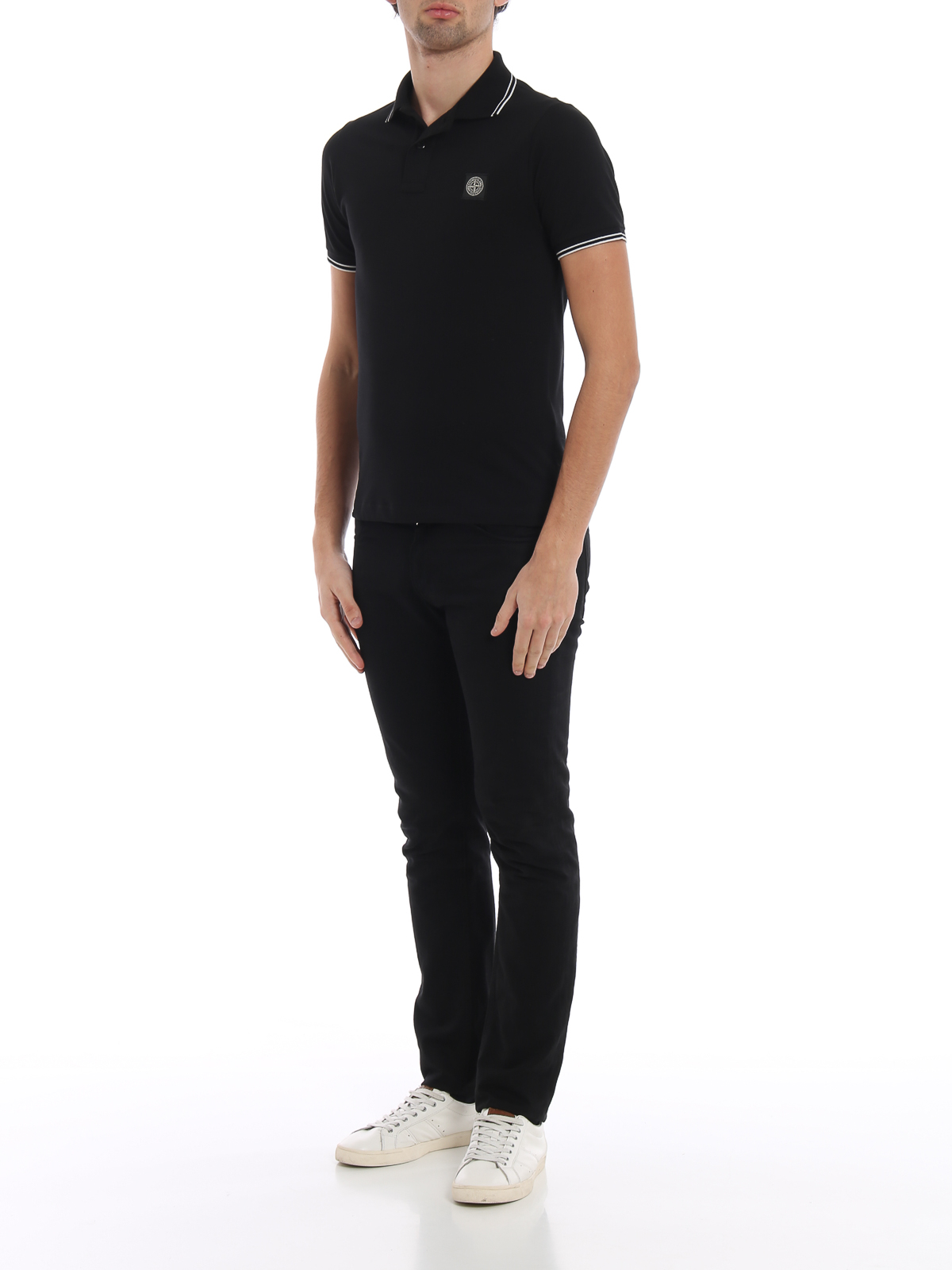 black stone island polo