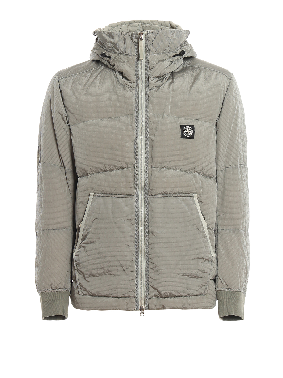 Padded jackets Stone Island - Ripstop Metal nylon puffer hooded jacket ...