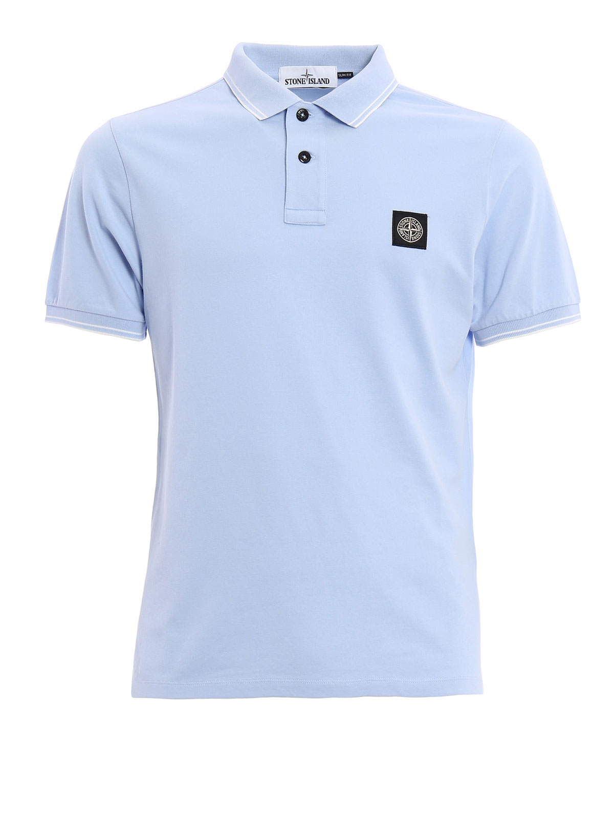 Polos Stone Island Polo Azul Claro Para Hombre 101522S18V0041