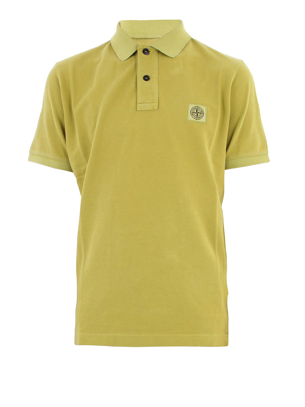 Stone Island Slim Cotton Pique Bright Yellow Polo Shirt Mens S/M/L/XL NWT $140