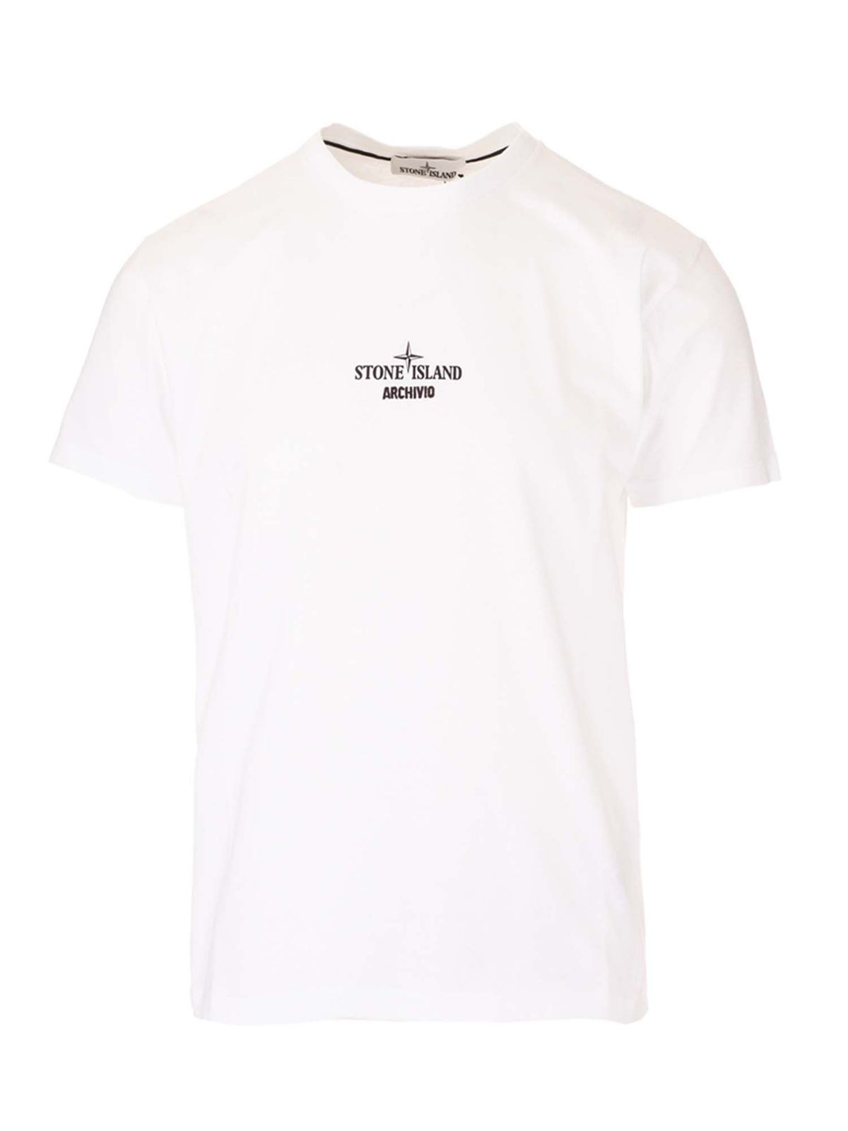 T-shirts Stone Island - Archivio t-shirt in white - 74152NS91V0001