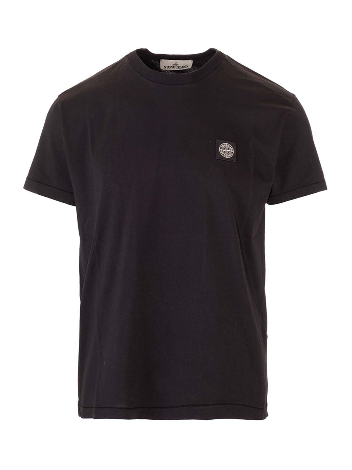 Stone Island Logo-patch Short-sleeve T-shirt In Black | ModeSens