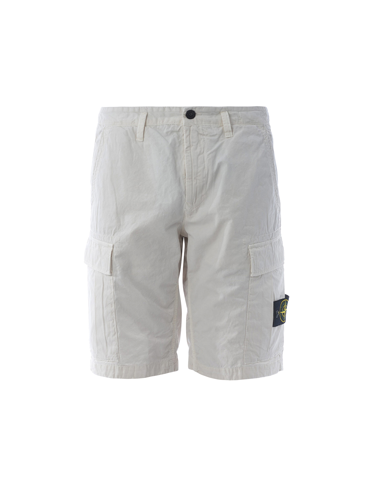 BEIGE - STONE ISLAND Korte broek met elastische band en zijzakken, beige  V0195 - 13609 - 13609 - Tijssen Mode