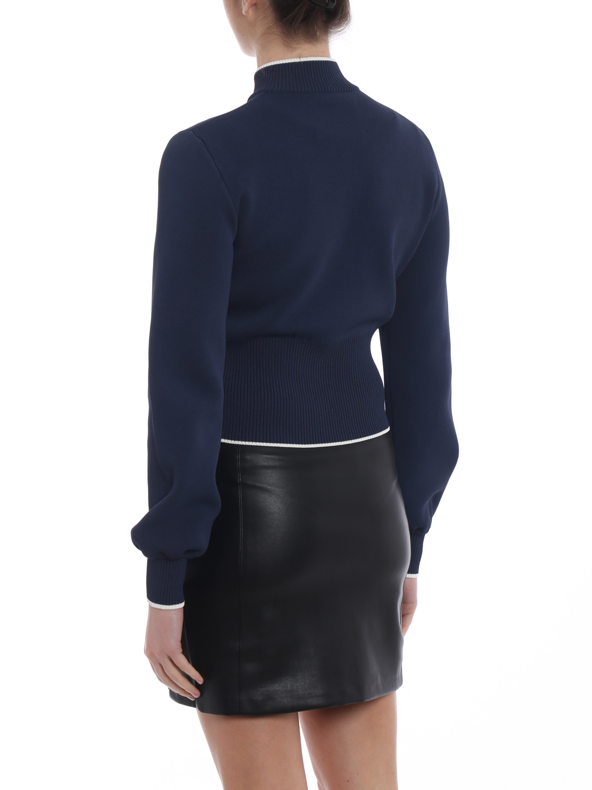 Cardigans Miu Miu - Stretch viscose zip crop cardigan