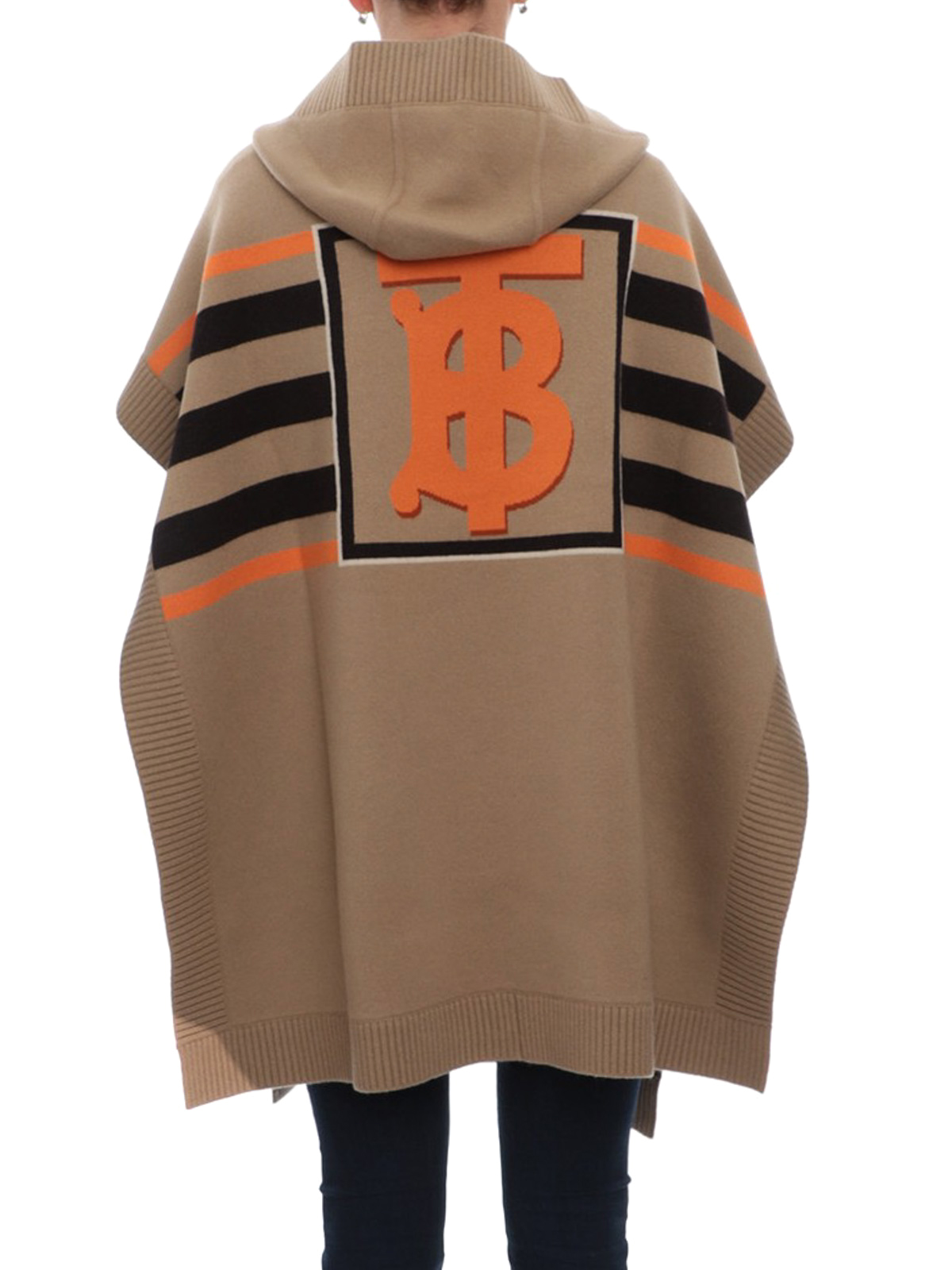 Capes & Ponchos Burberry - Striped wool and cashmere cape - 8018233