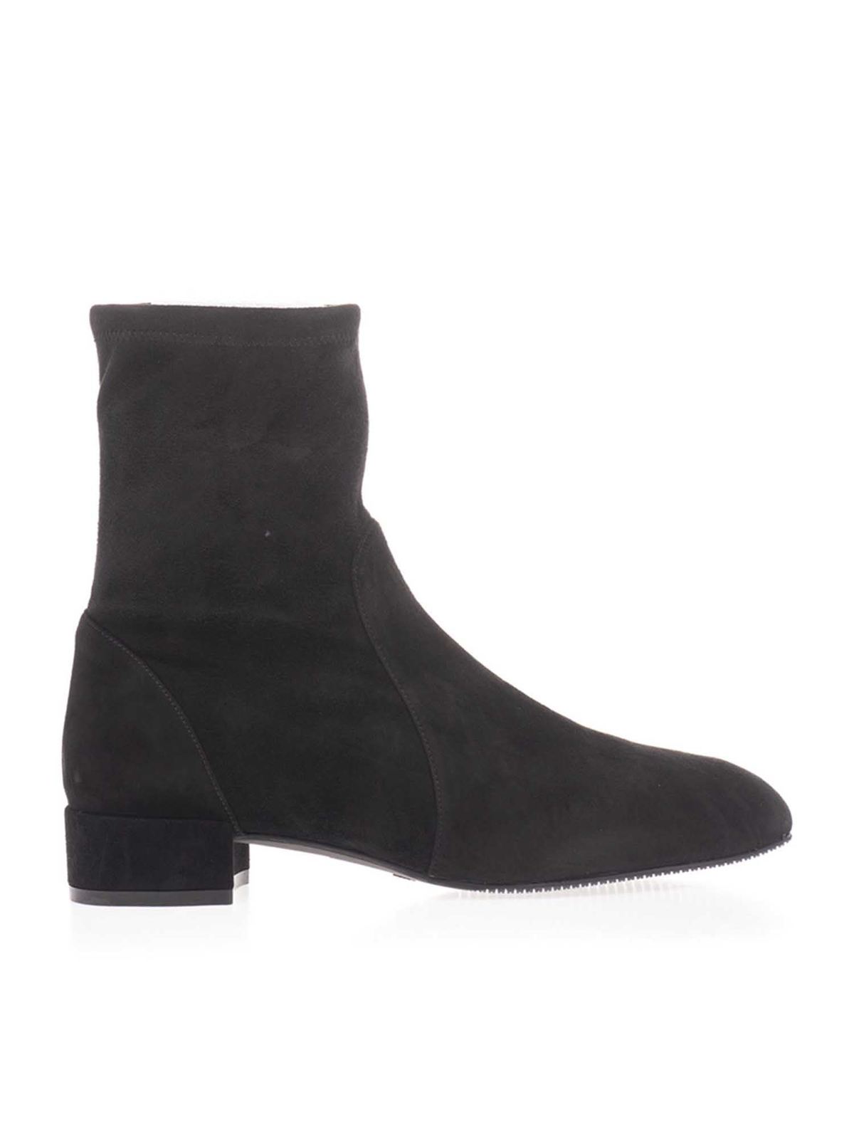 suede black ankle boots
