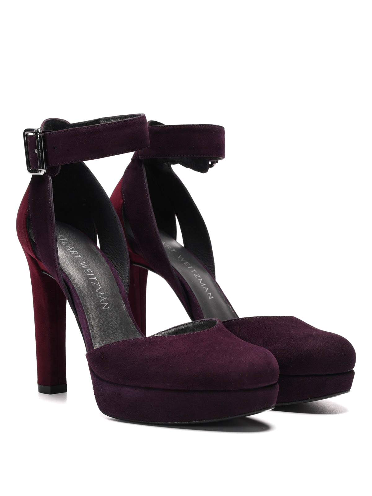 Court shoes Stuart Weitzman Mary Jane platform suede shoes