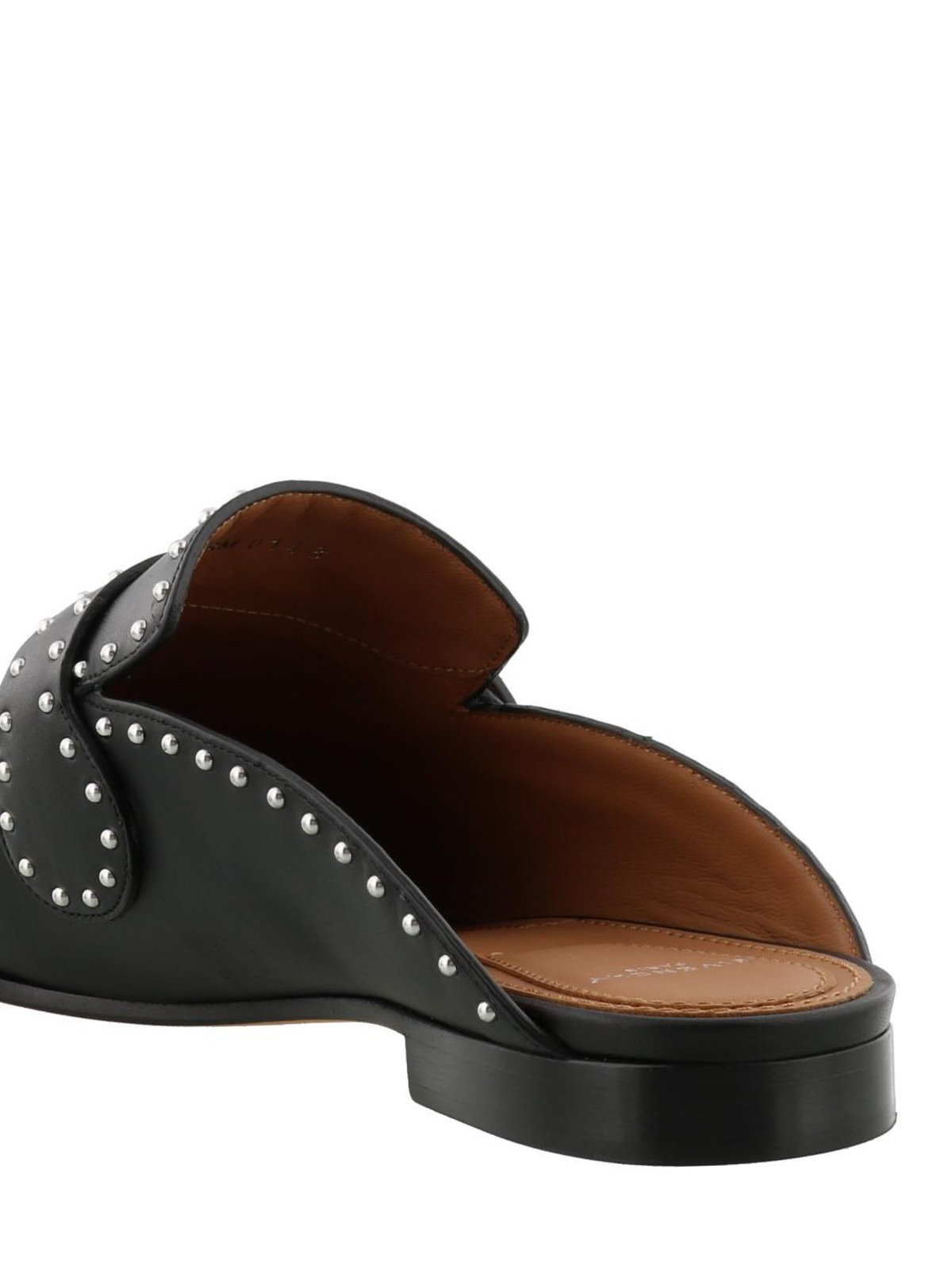 studded flat mules