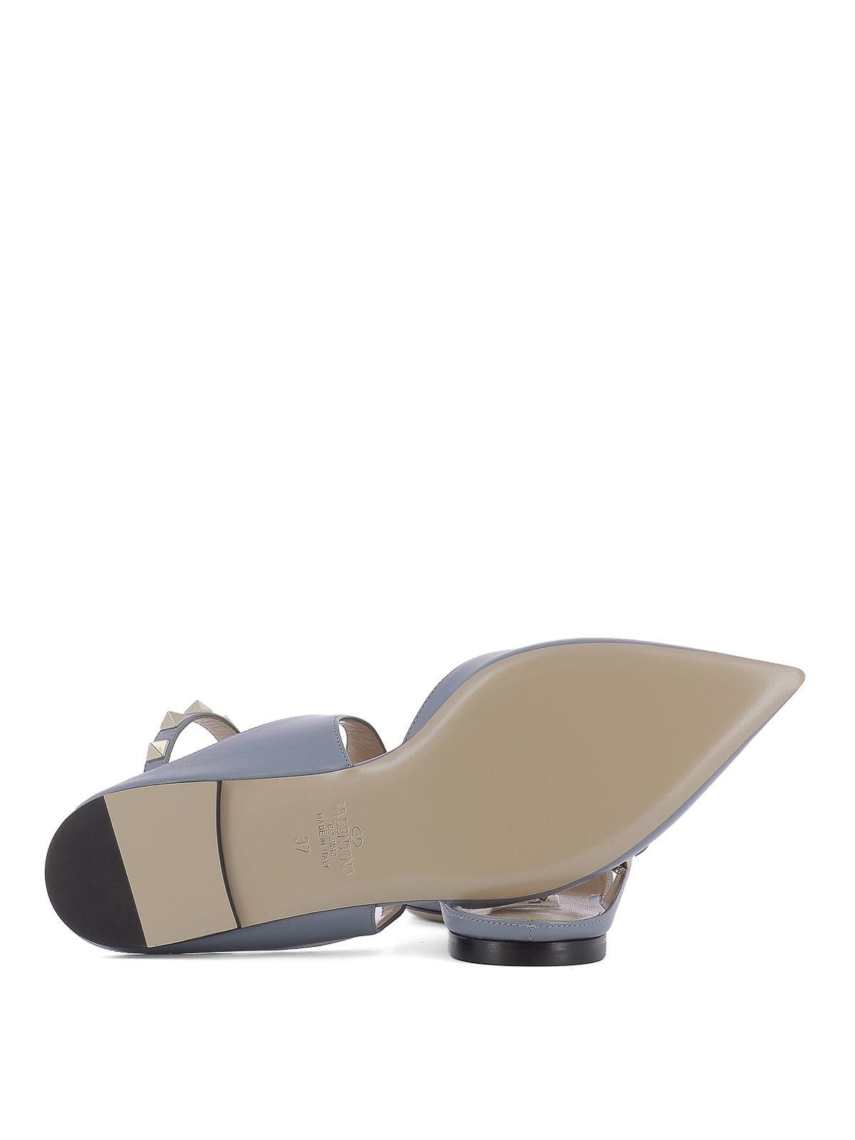 studded slingback flats