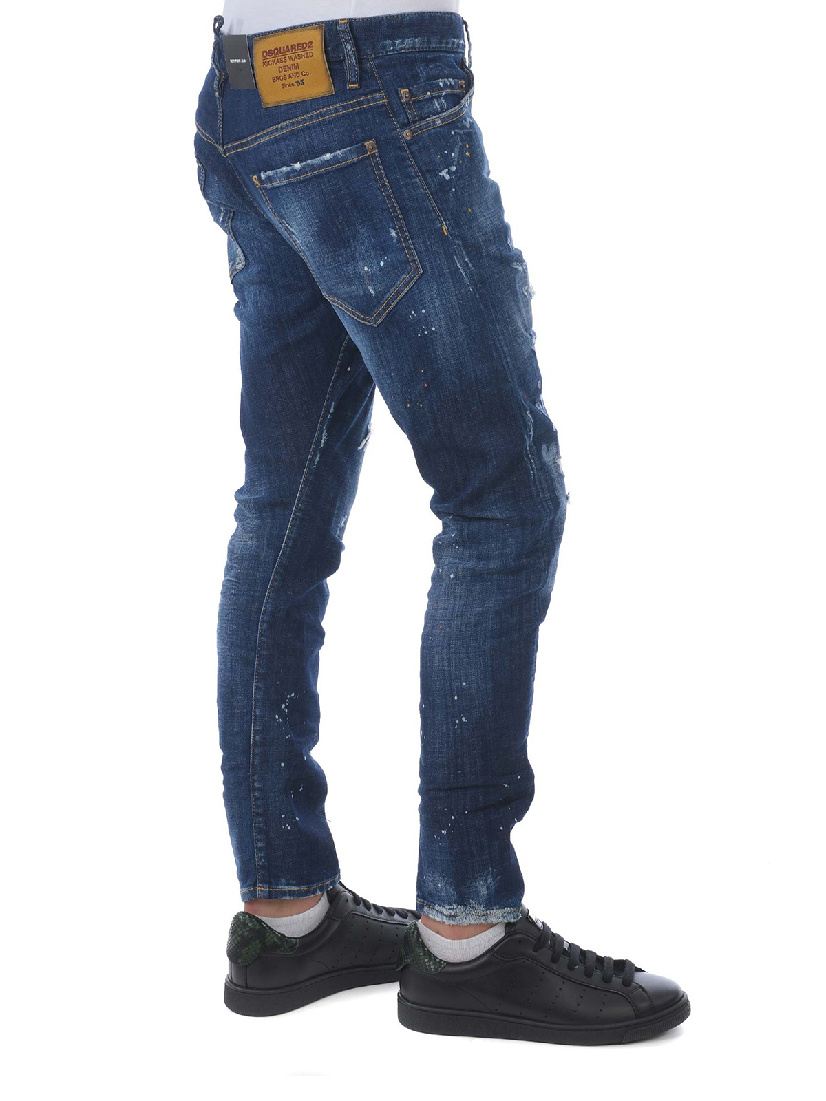 medium super ripped paint spots sexy twist jeans