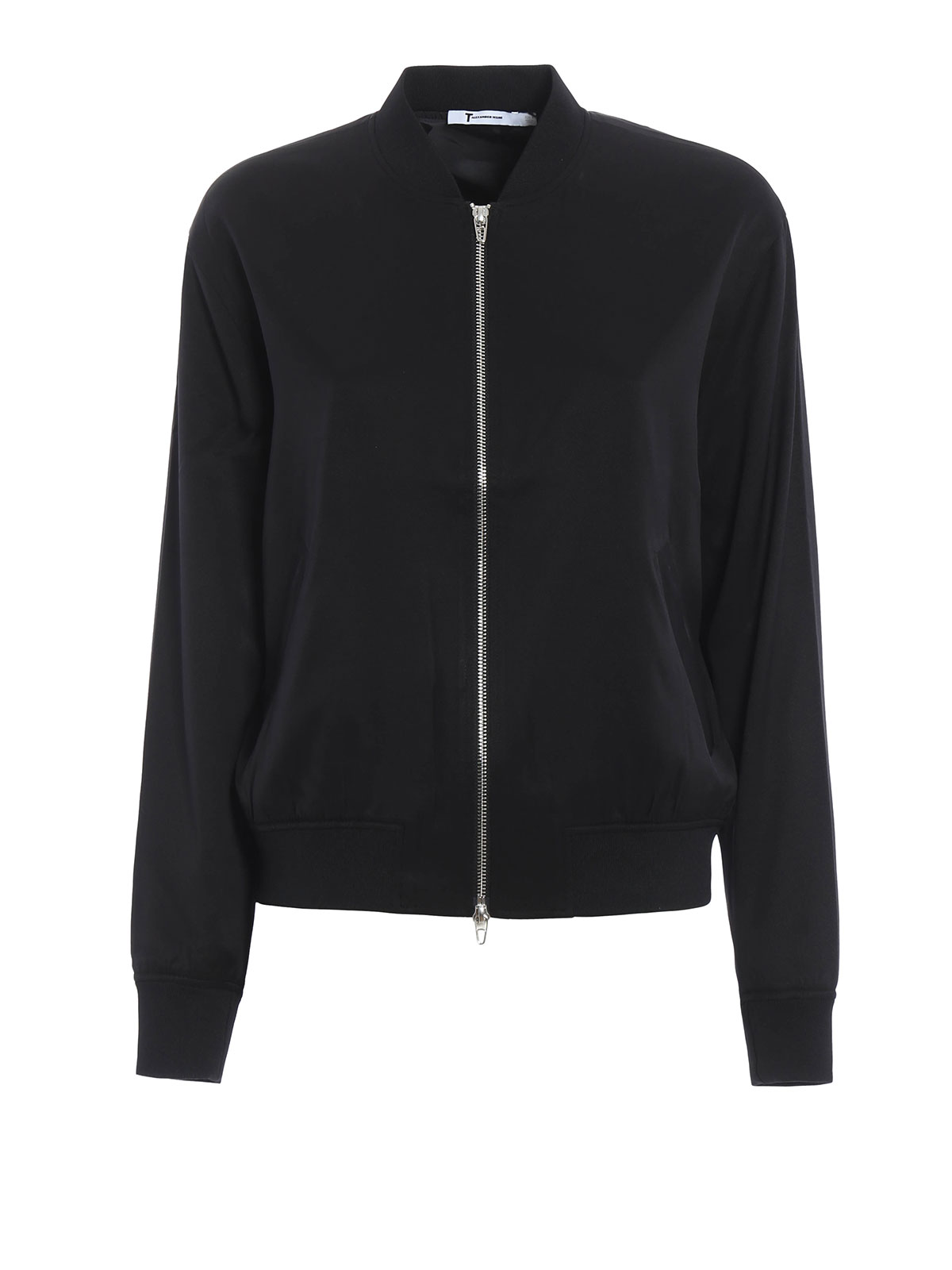 Excepcional Caliza capitalismo Chaquetas Bomber T By Alexander Wang - Chaqueta Bomber Negra Para Mujer -  403522P16001