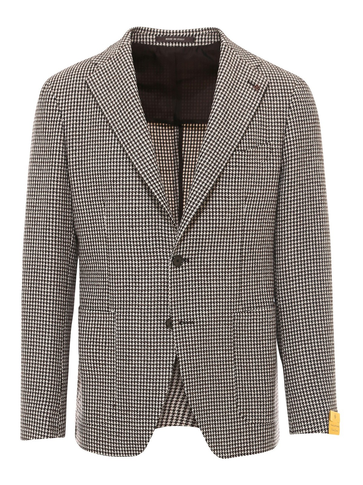 houndstooth single breasted blazer
