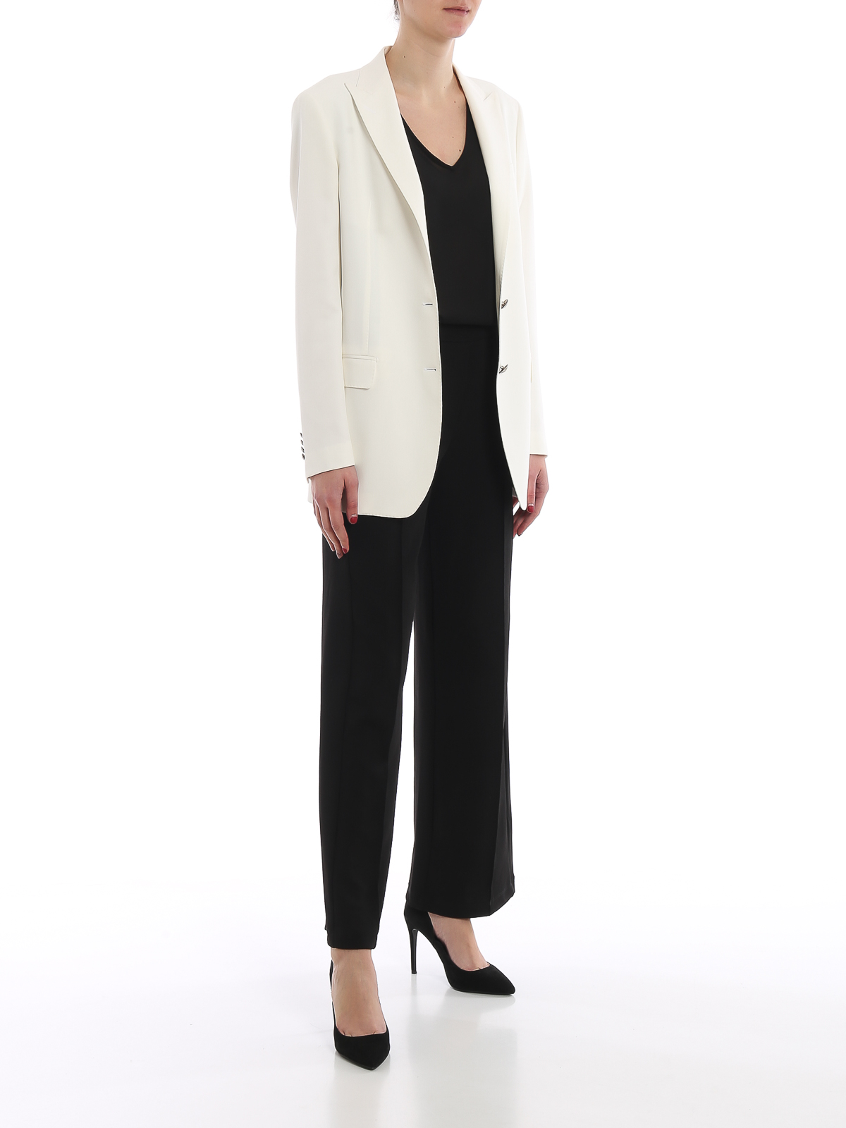 White stretch blazer Clearance