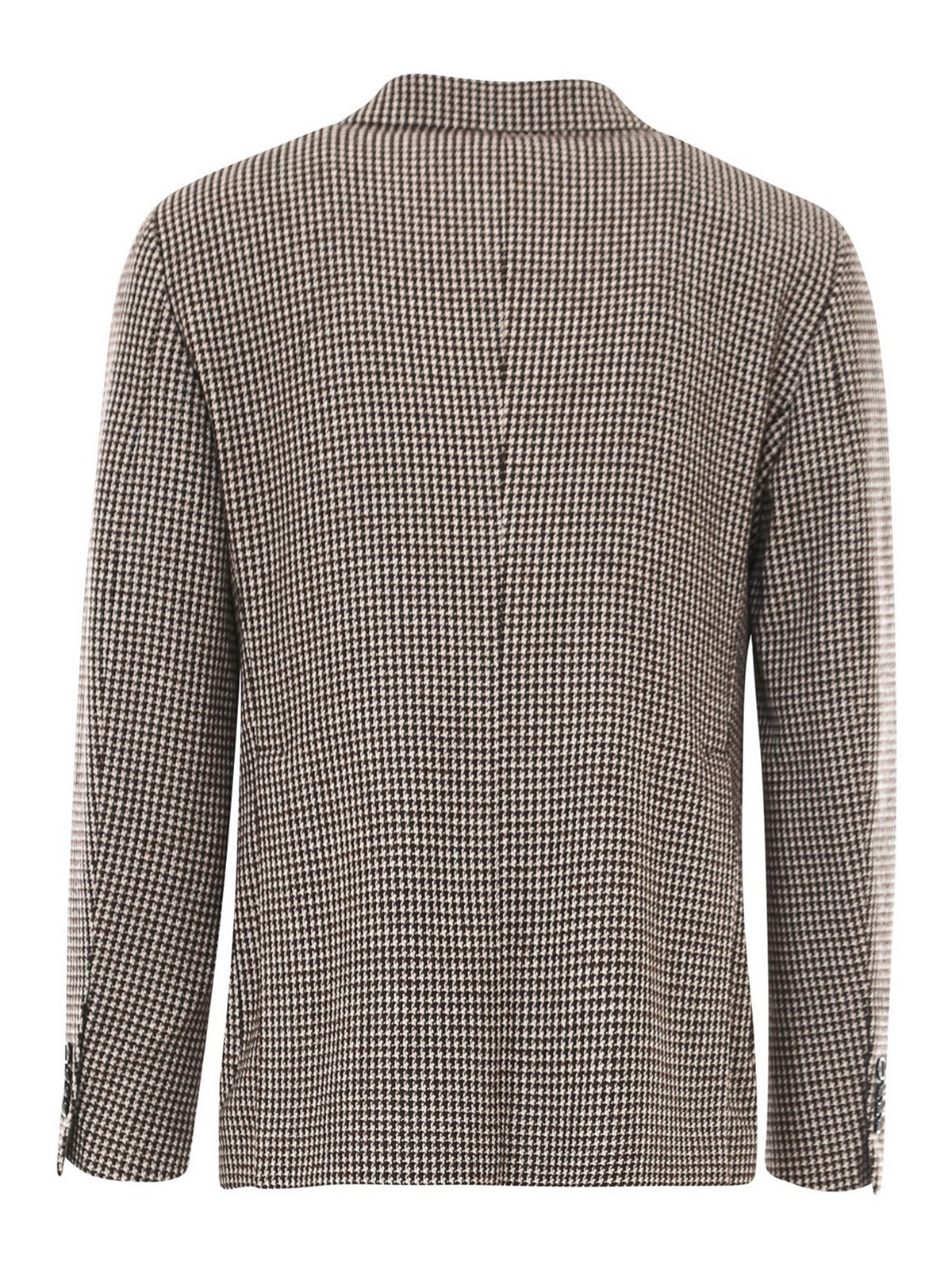 houndstooth single breasted blazer