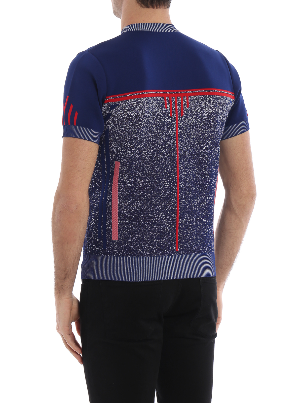 T-shirts Prada - Tech fabric T-shirt with ribbed edges - UMA9041S9UF0Q0U07