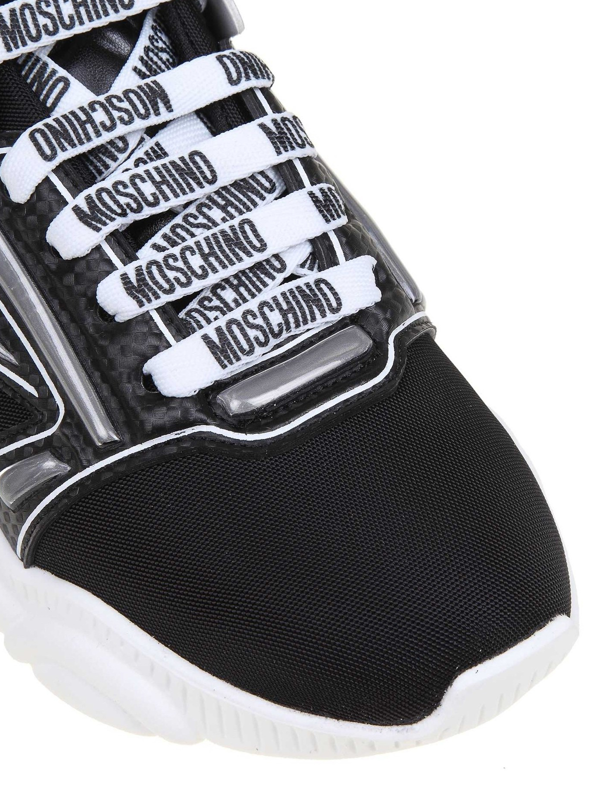 Baskets montantes à logo Moschino pour homme en coloris Noir Homme Chaussures Baskets Baskets montantes 