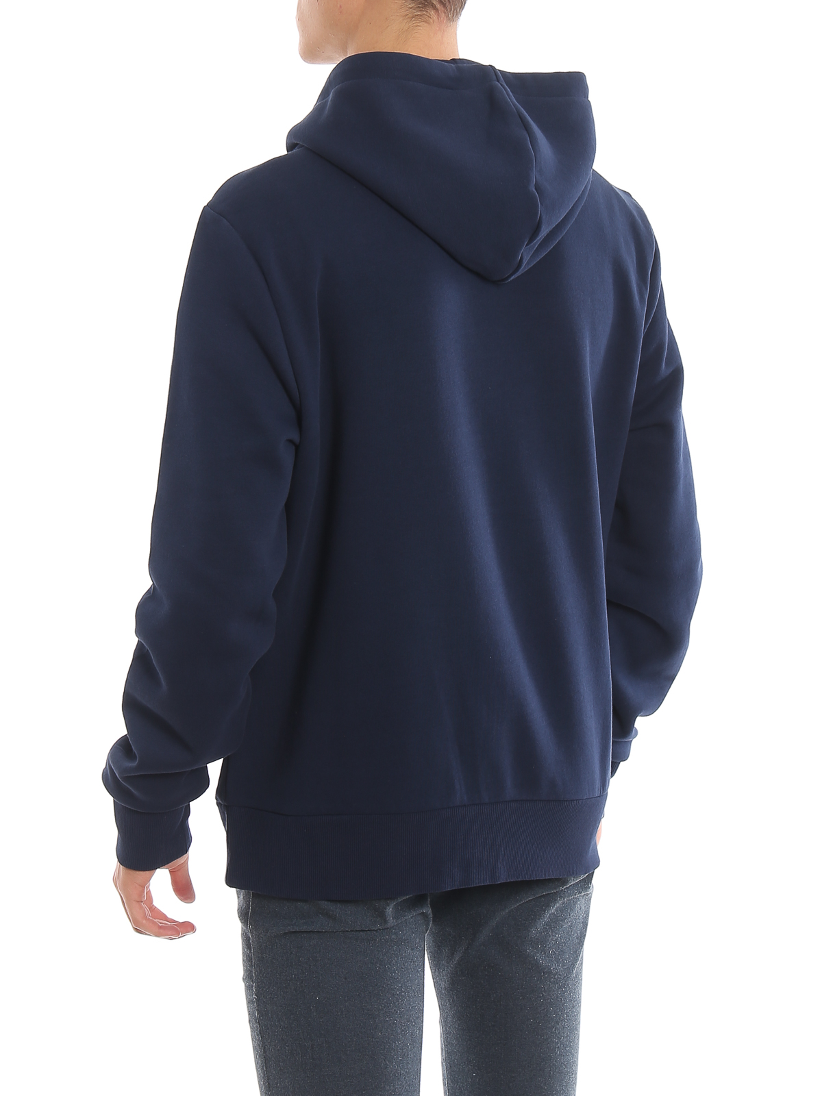 Sweatshirts & Sweaters Michael Kors - Terrycloth logo blue hoodie -  CF95HX546F401