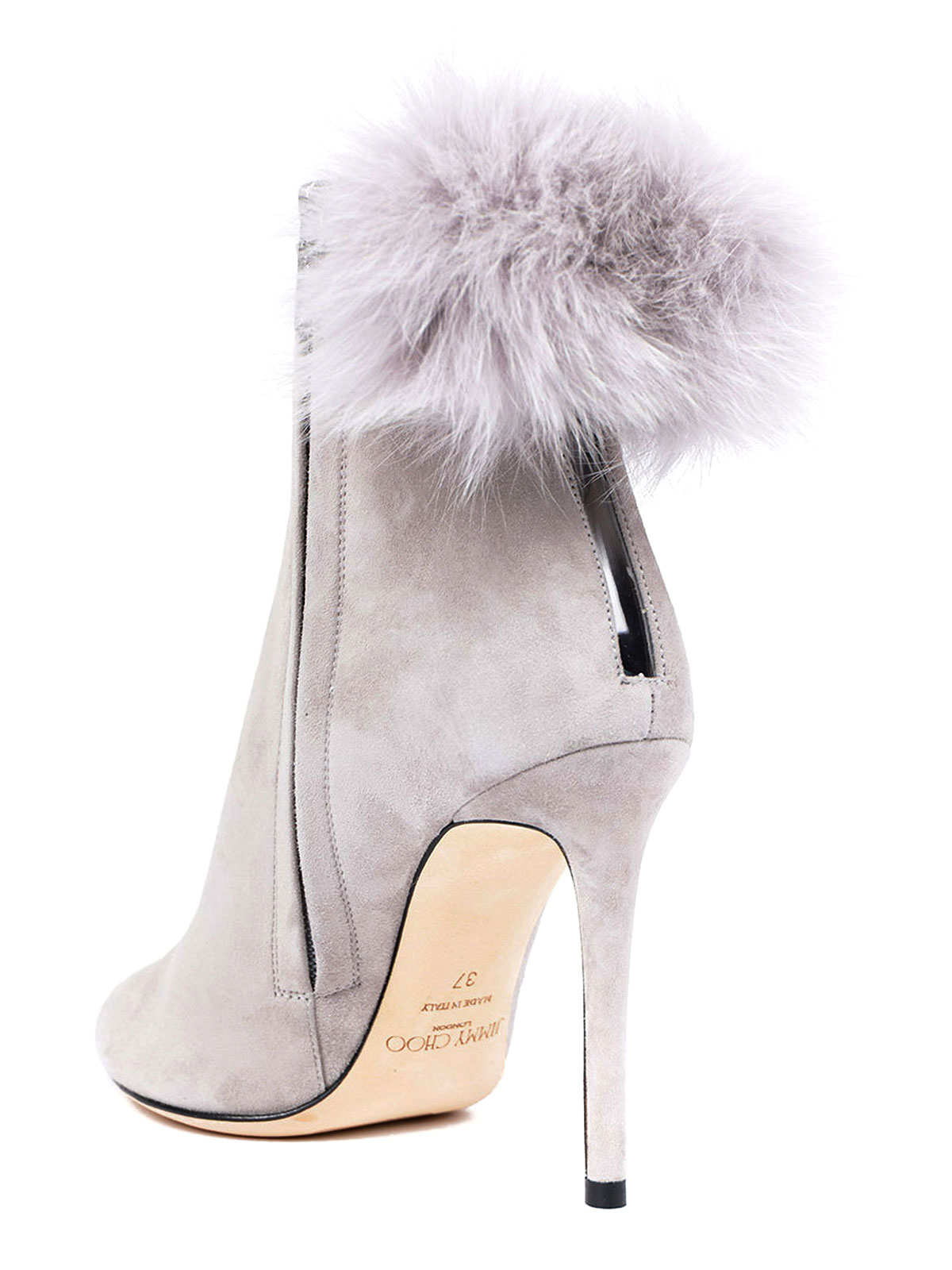 Jimmy Choo - Tesler fur pom pom suede 