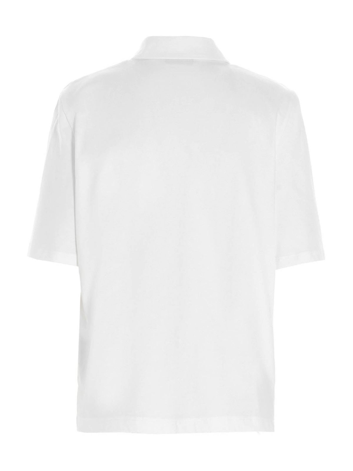 The Attico - Shoulder pad cotton polo - polo shirts - 211WCT36C023001