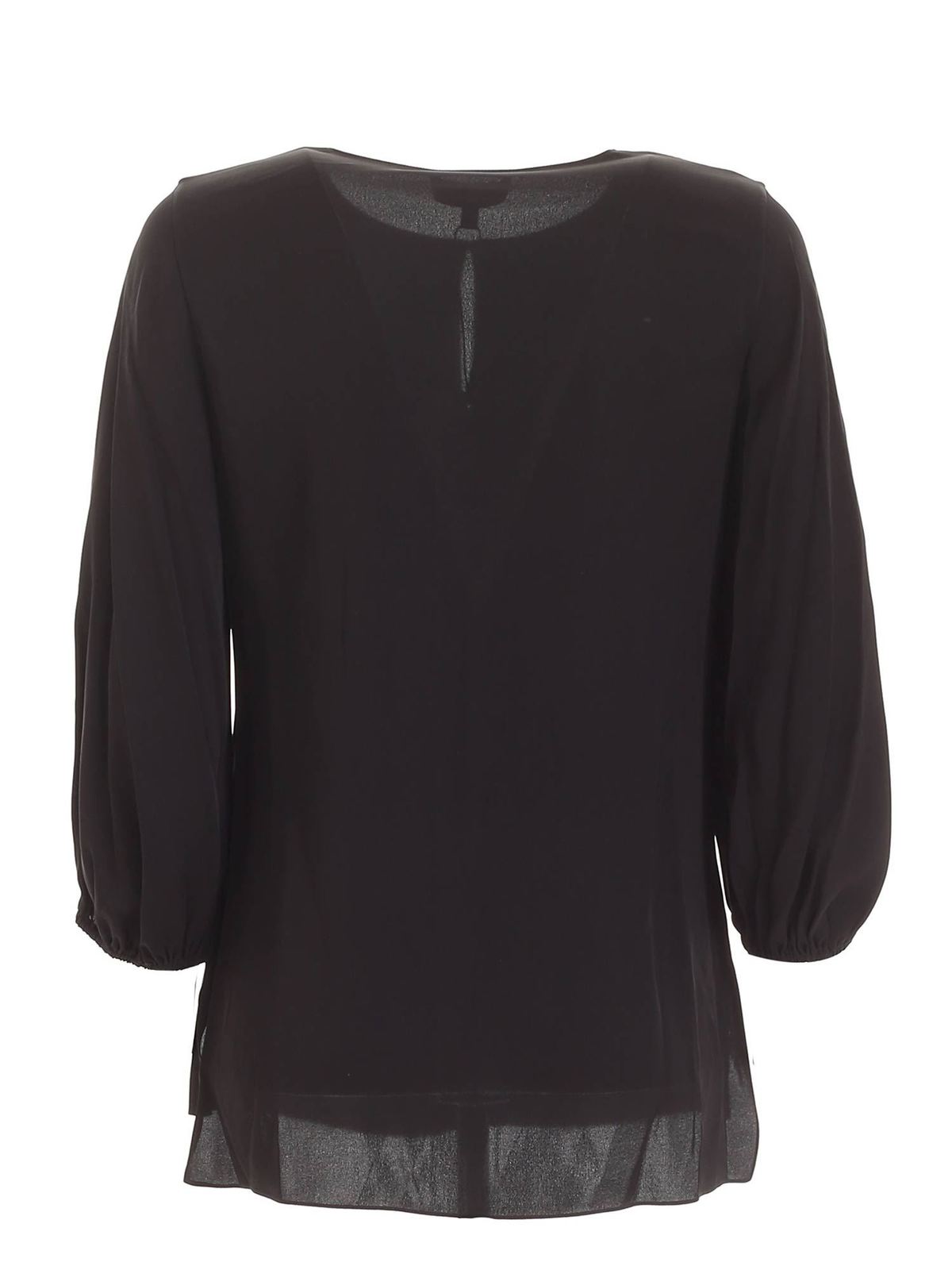 Blouses Theory - Volume blouse in black - K0602503BLACK | iKRIX.com