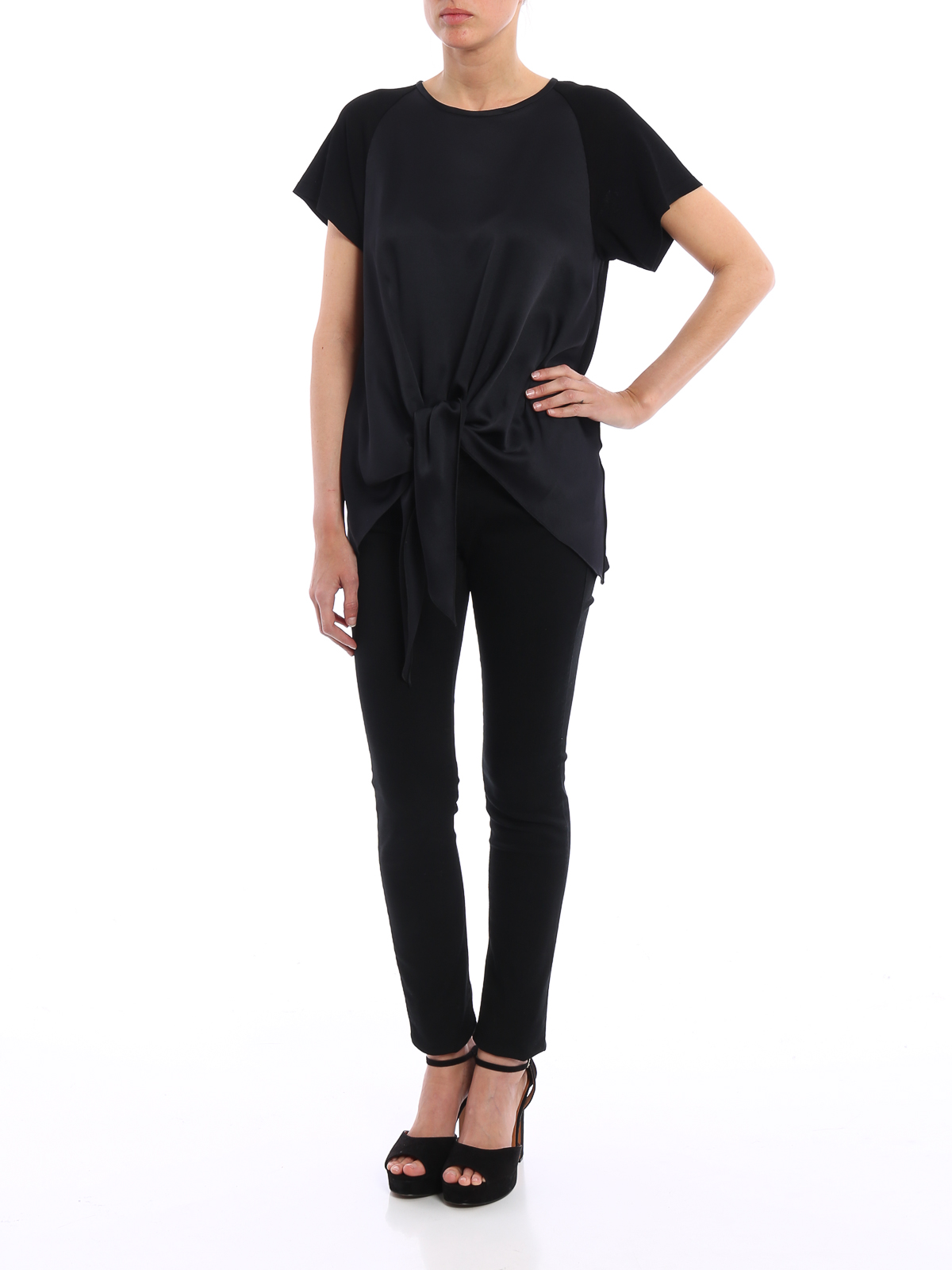 tie hem t shirt by blumarine t shirts ikrix tie hem t shirt by blumarine t shirts ikrix