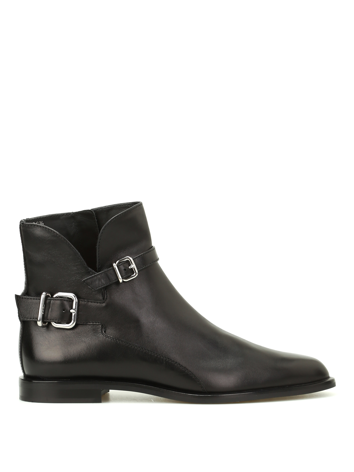 tod's buckled leather ankle boots