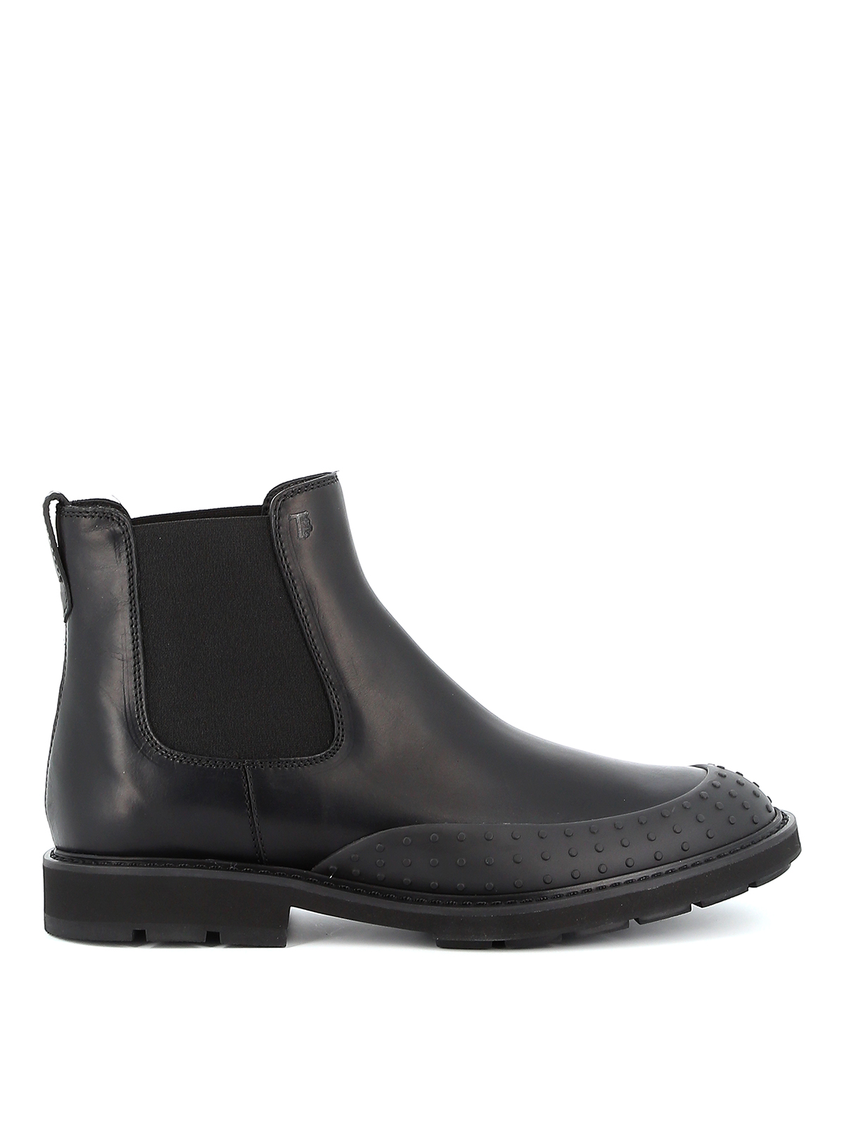 TOD'S GOMMINI TOE LEATHER CHELSEA BOOTS