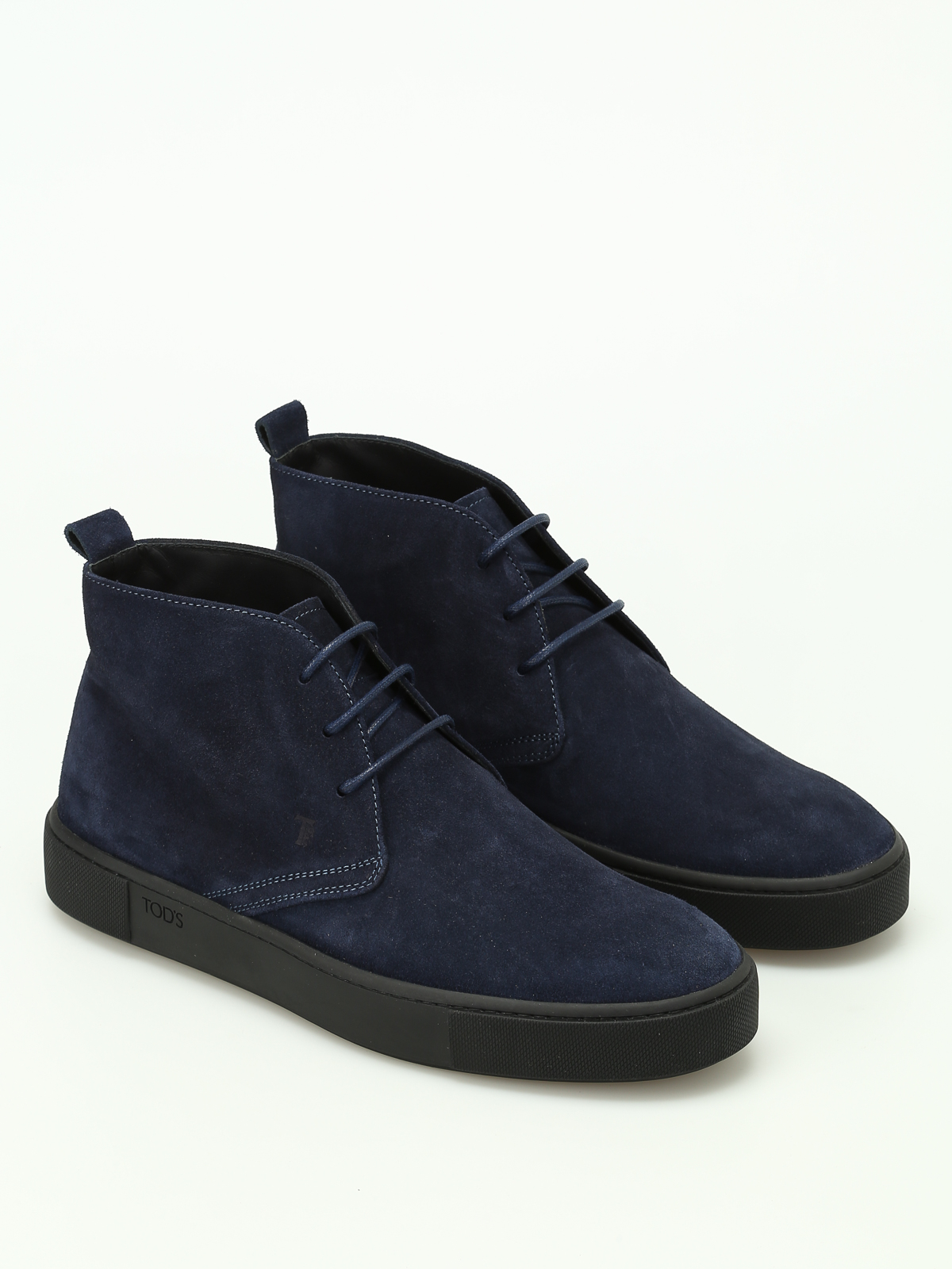 blue suede desert boots