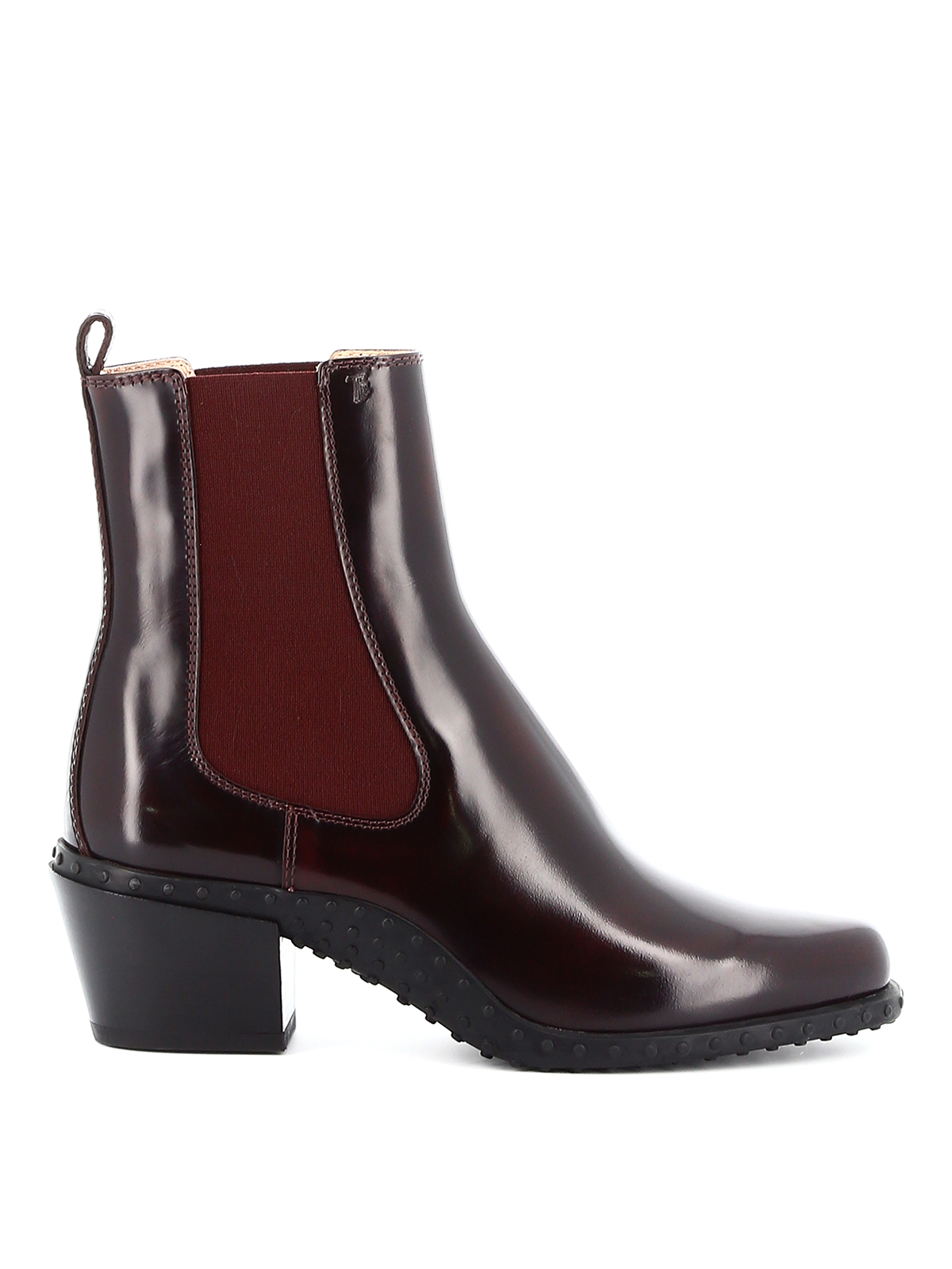 Tod's Patent Leather Ankle Boots In 