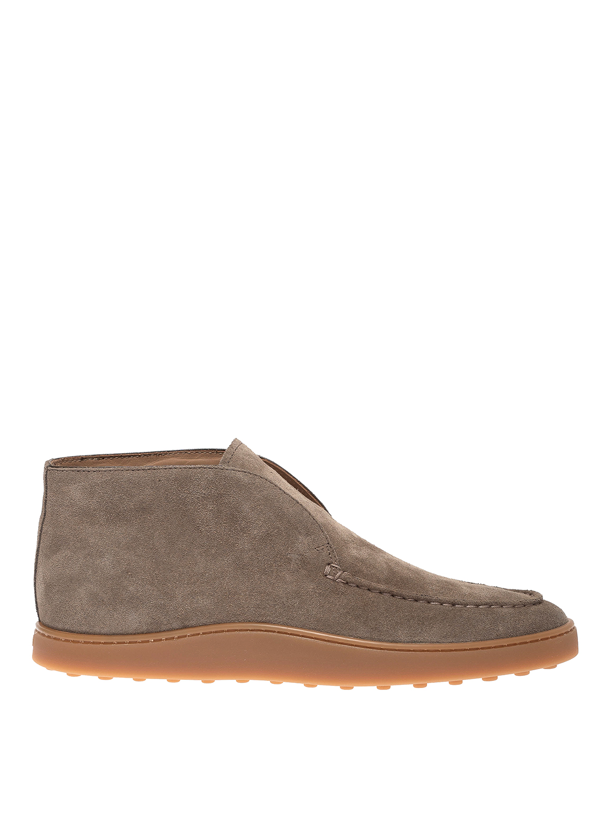 TOD'S TAUPE SUEDE ANKLE BOOTS