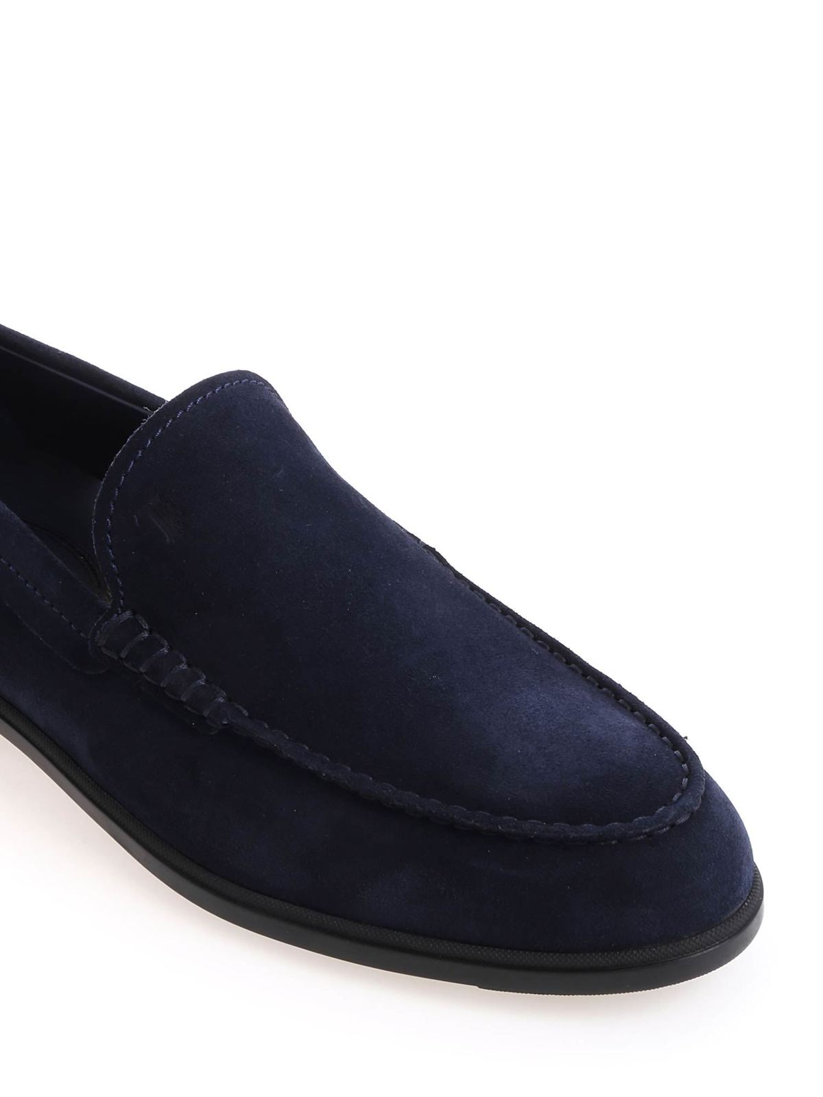 tods blue loafers