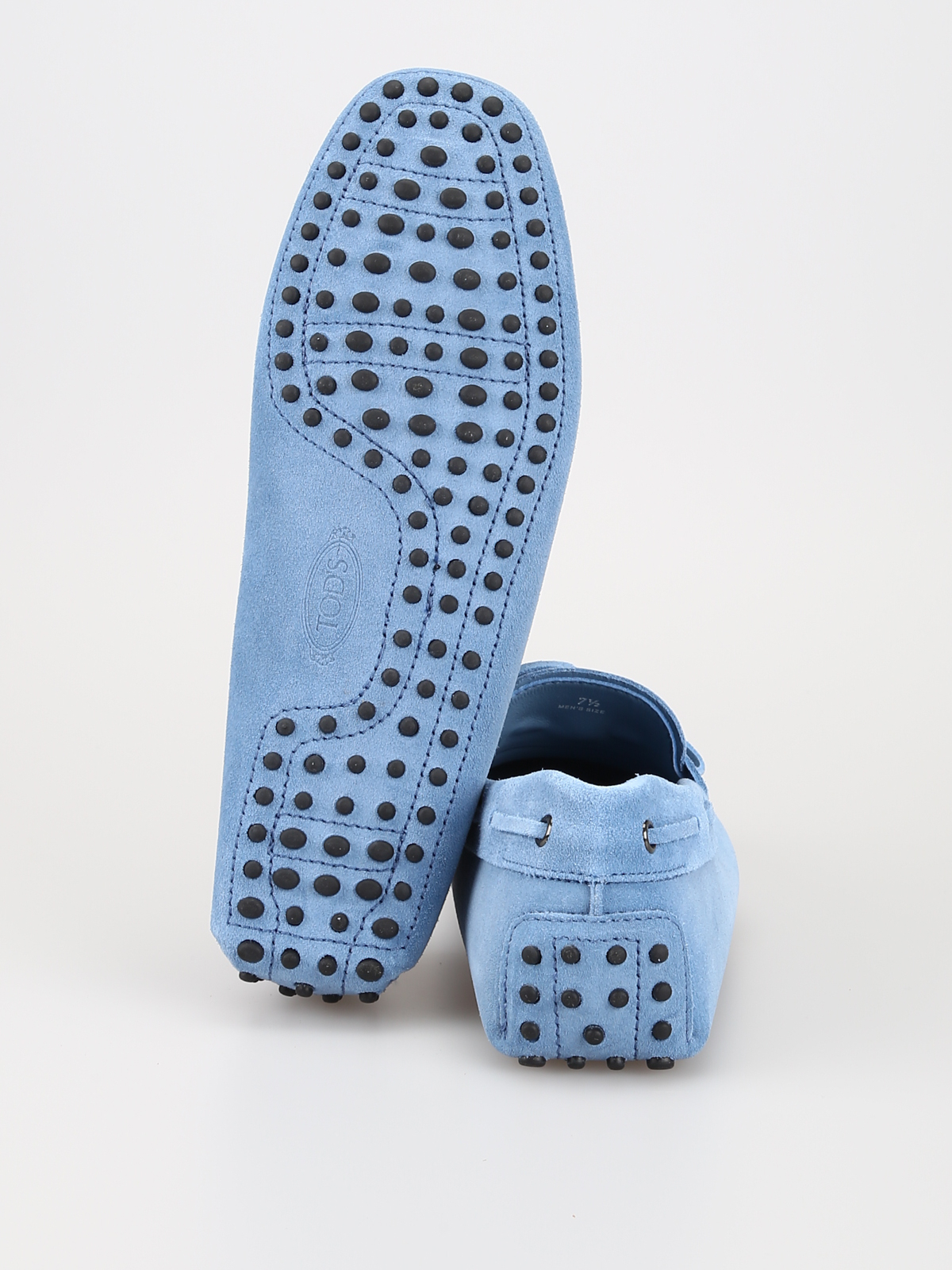 Mocassini e slippers Tod'S - Mocassini in camoscio celeste con laccetti -  XXM0GW05470RE0U009