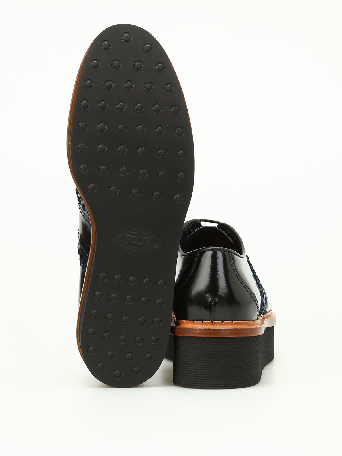 Tod'S Twotone leather wedge Oxford shoes laceups shoes