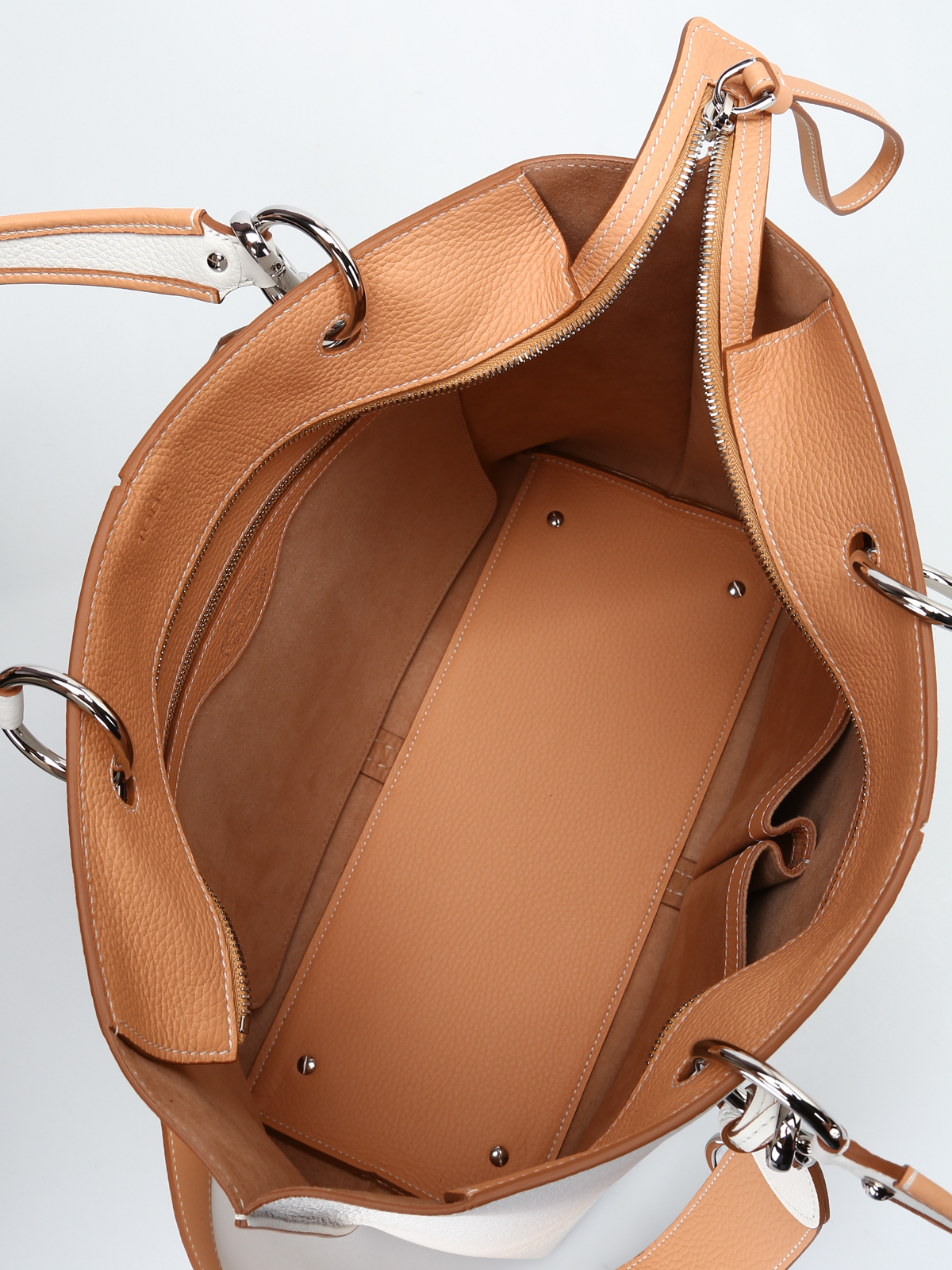Totes bags Tod'S - Two-tone top zip shopping bag - XBWANQAC300RIB0169