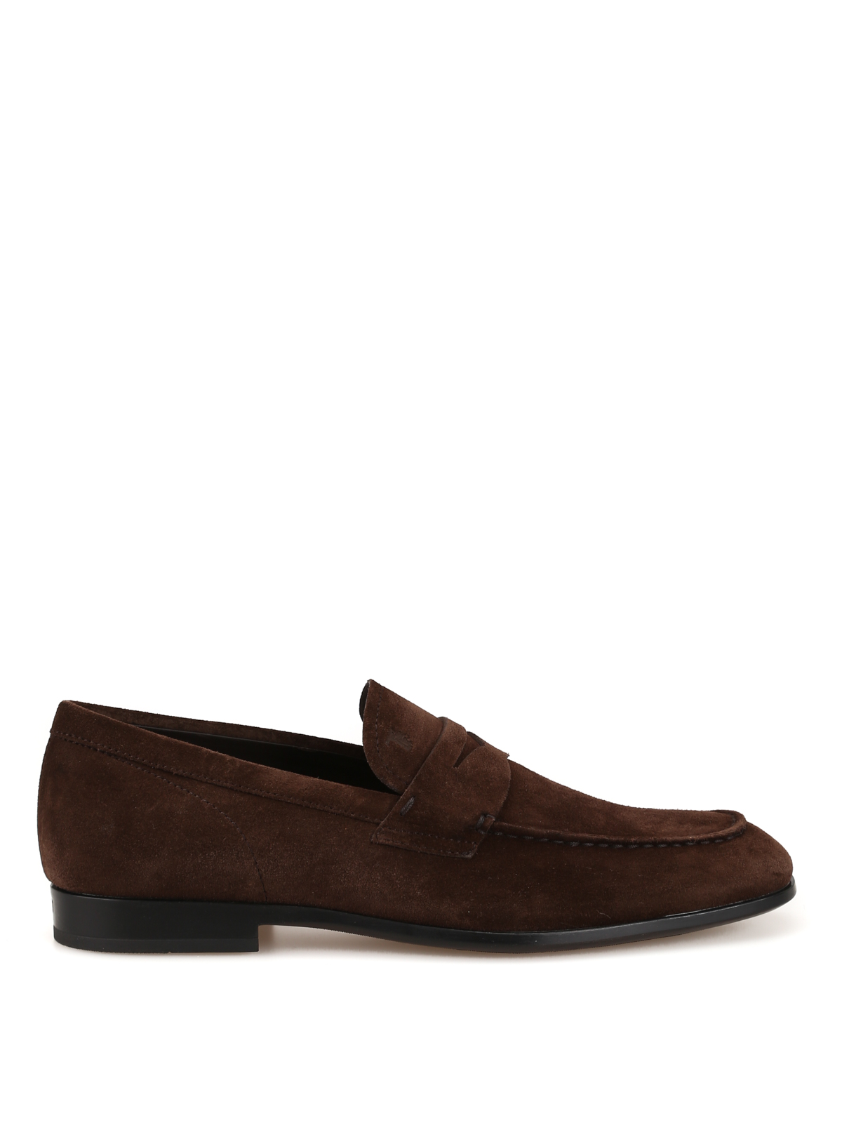 Loafers & Slippers Tod'S - Dark brown suede square toe loafers ...