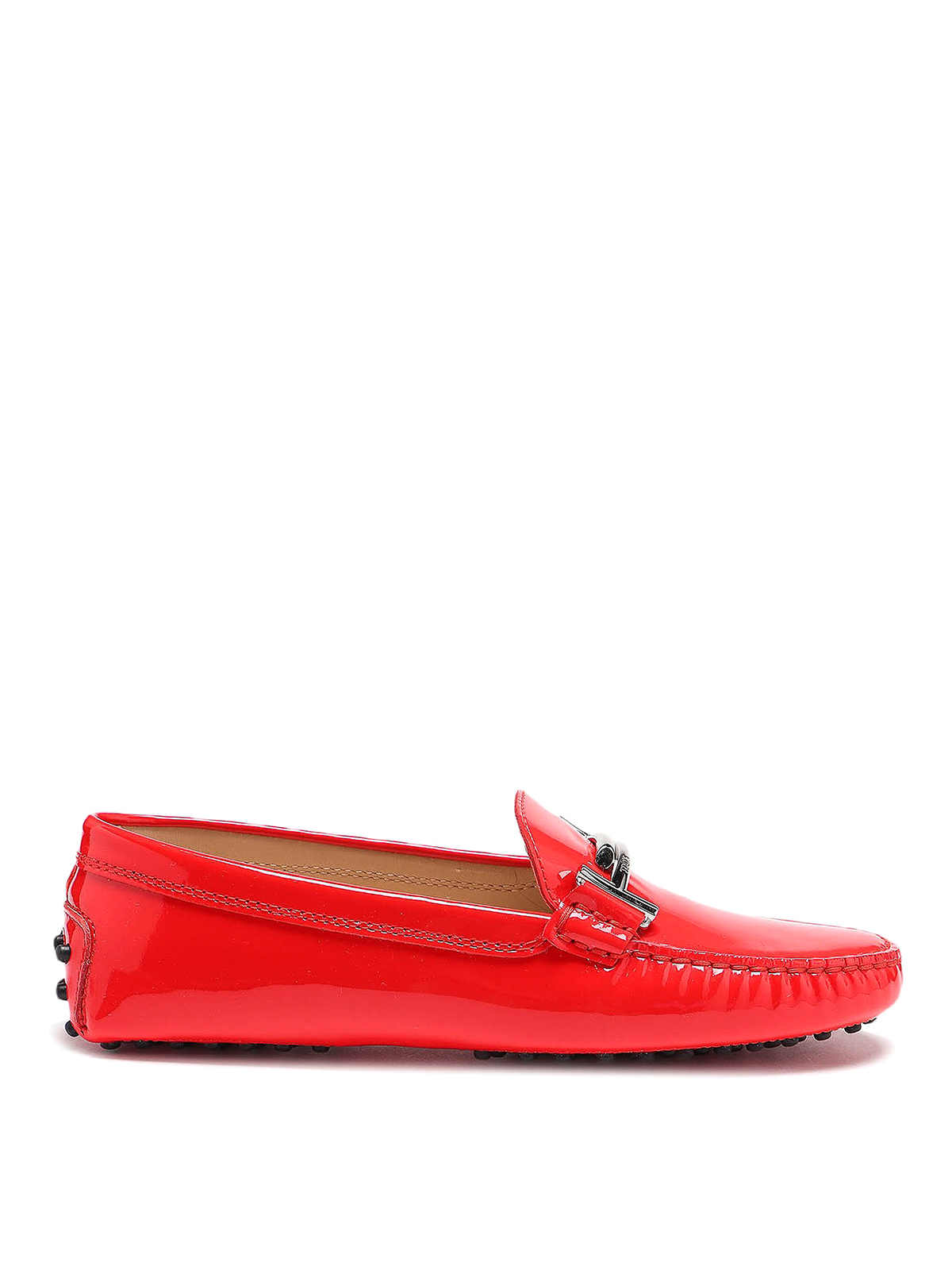 Gommino red patent leather loafers 