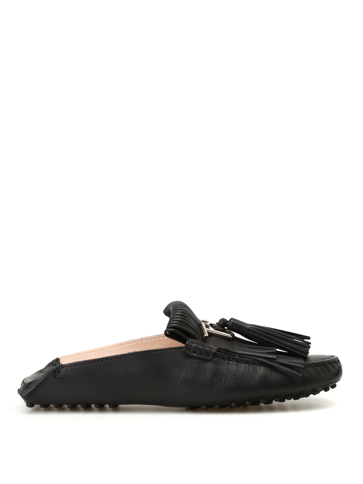 Tod'S - Gommino tassels black slippers 