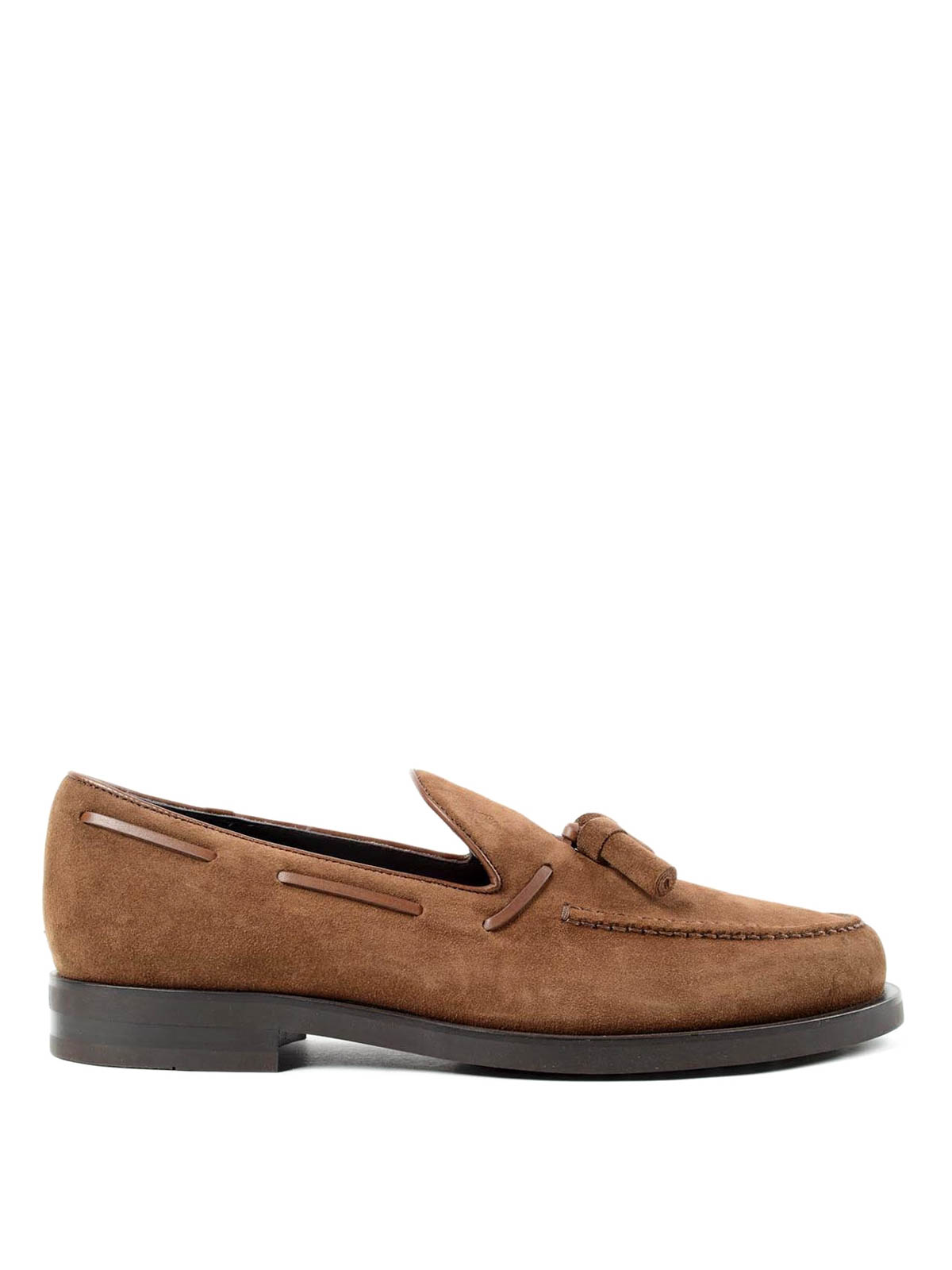 Tod'S - Laces detailed suede loafers - Loafers & Slippers ...