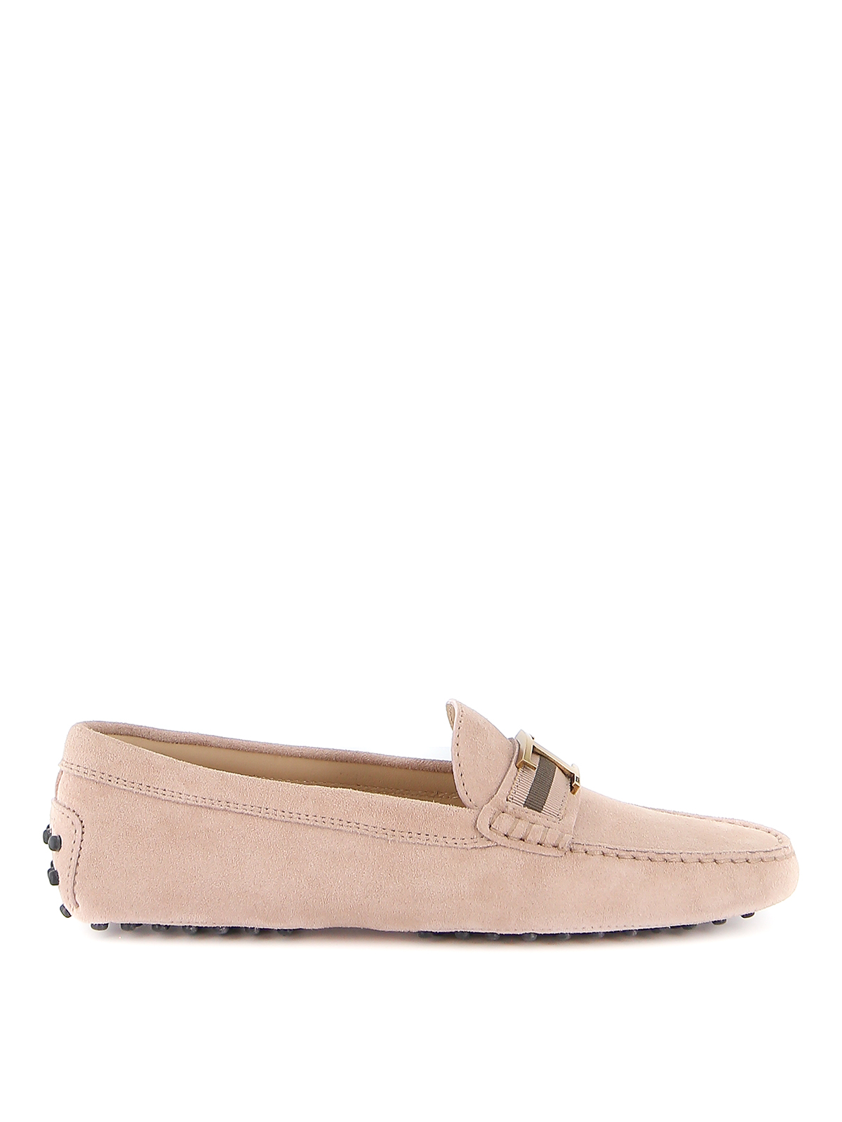 TOD'S T LOGO SUEDE LOAFERS