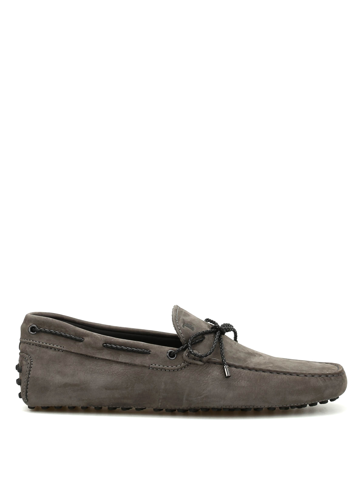 Tod'S - Woven lace detail nubuck loafers - Loafers & Slippers ...