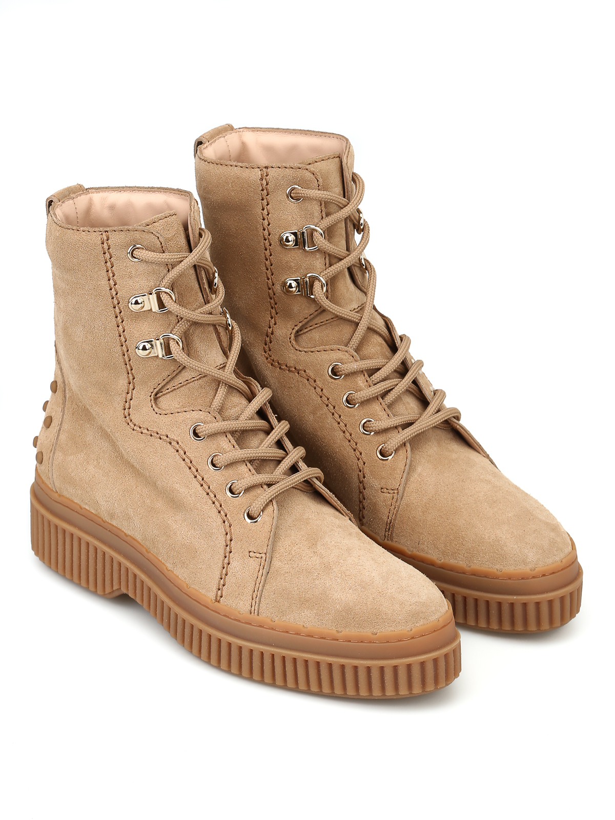 tod's lace up ankle boots